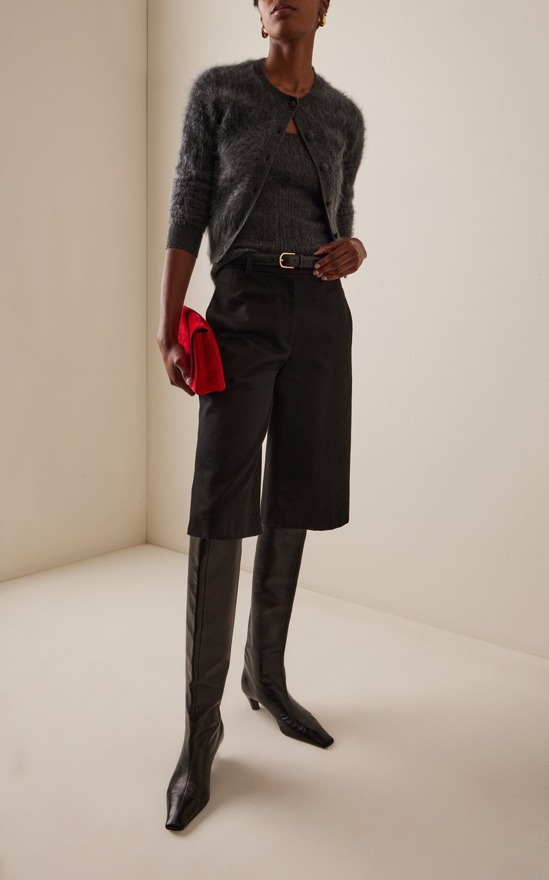 ADAM LIPPES Rue Brushed-Cashmere Top grey outlook