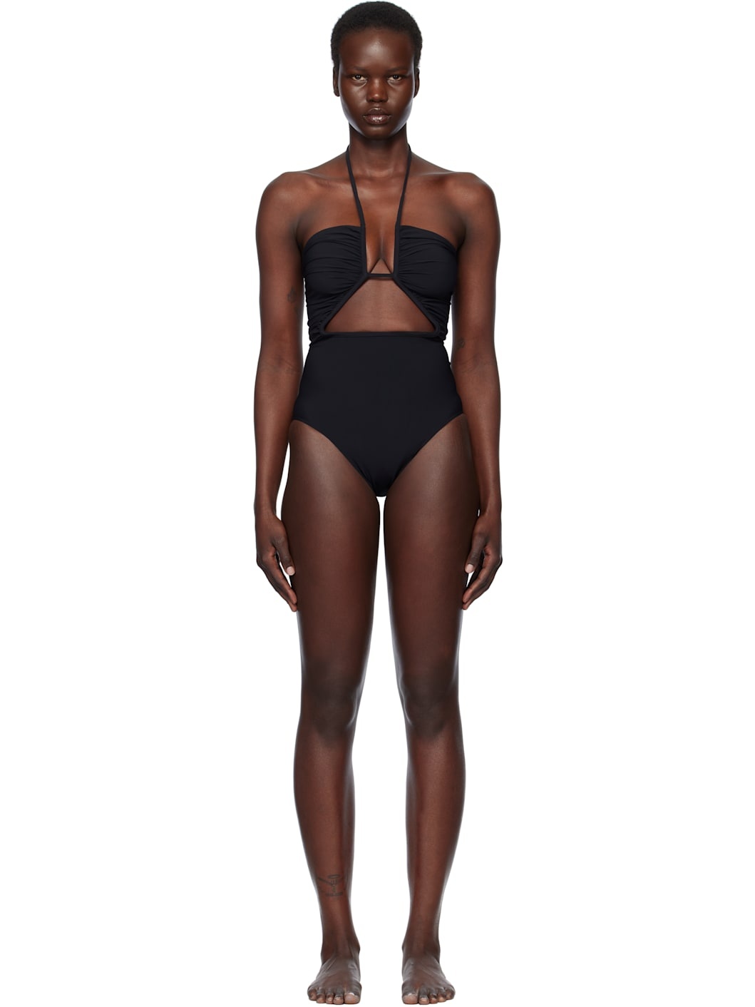 Black Hollywood Prong Bather Swimsuit - 1