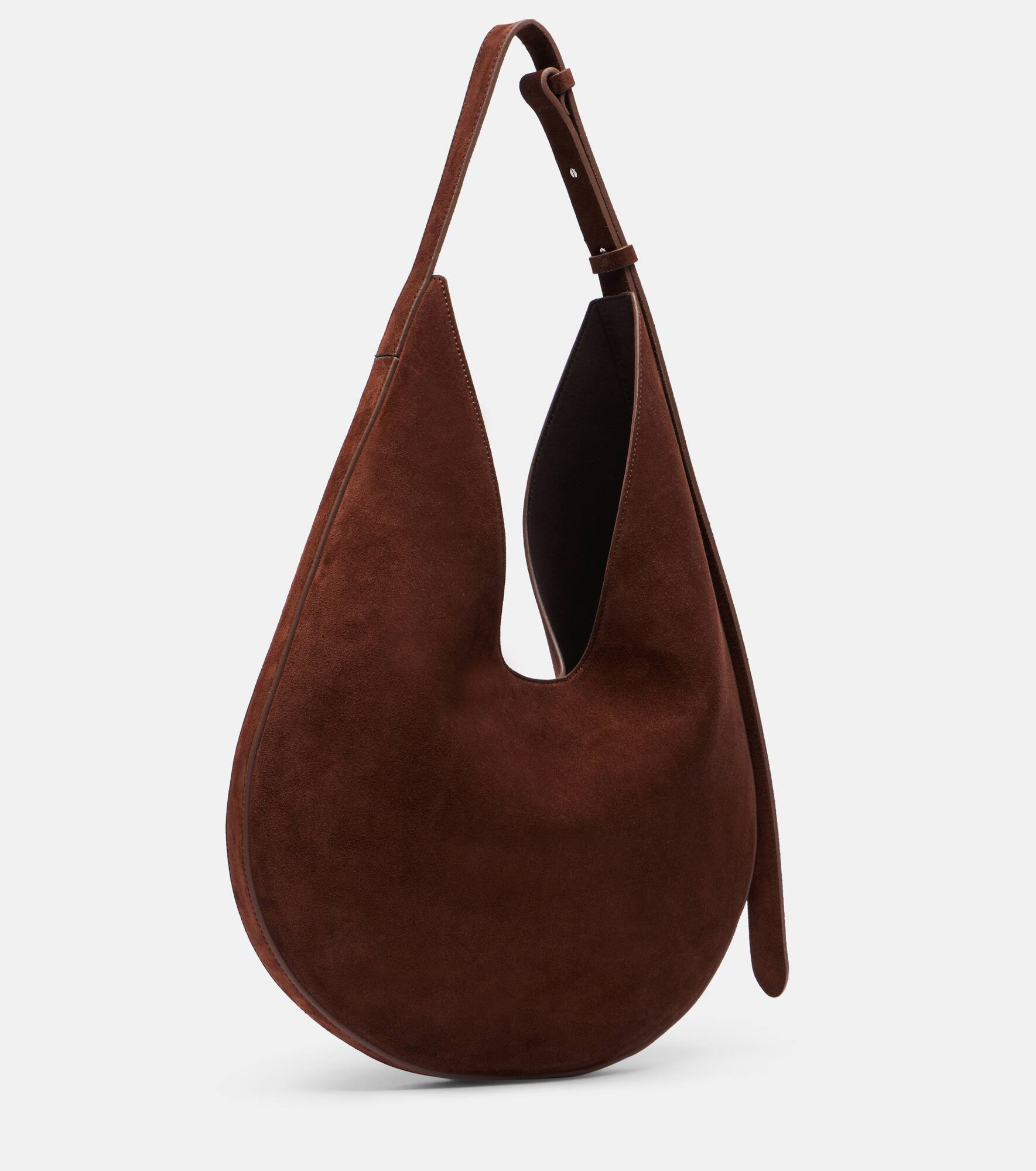 Medium suede shoulder bag - 4