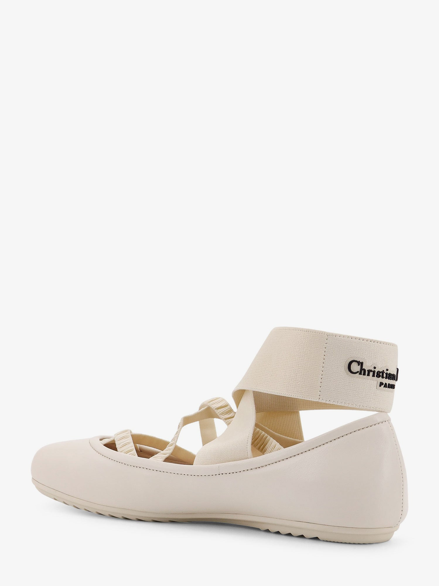 Dior Women Shade Leather Ballerinas With Elastic Bands - 3