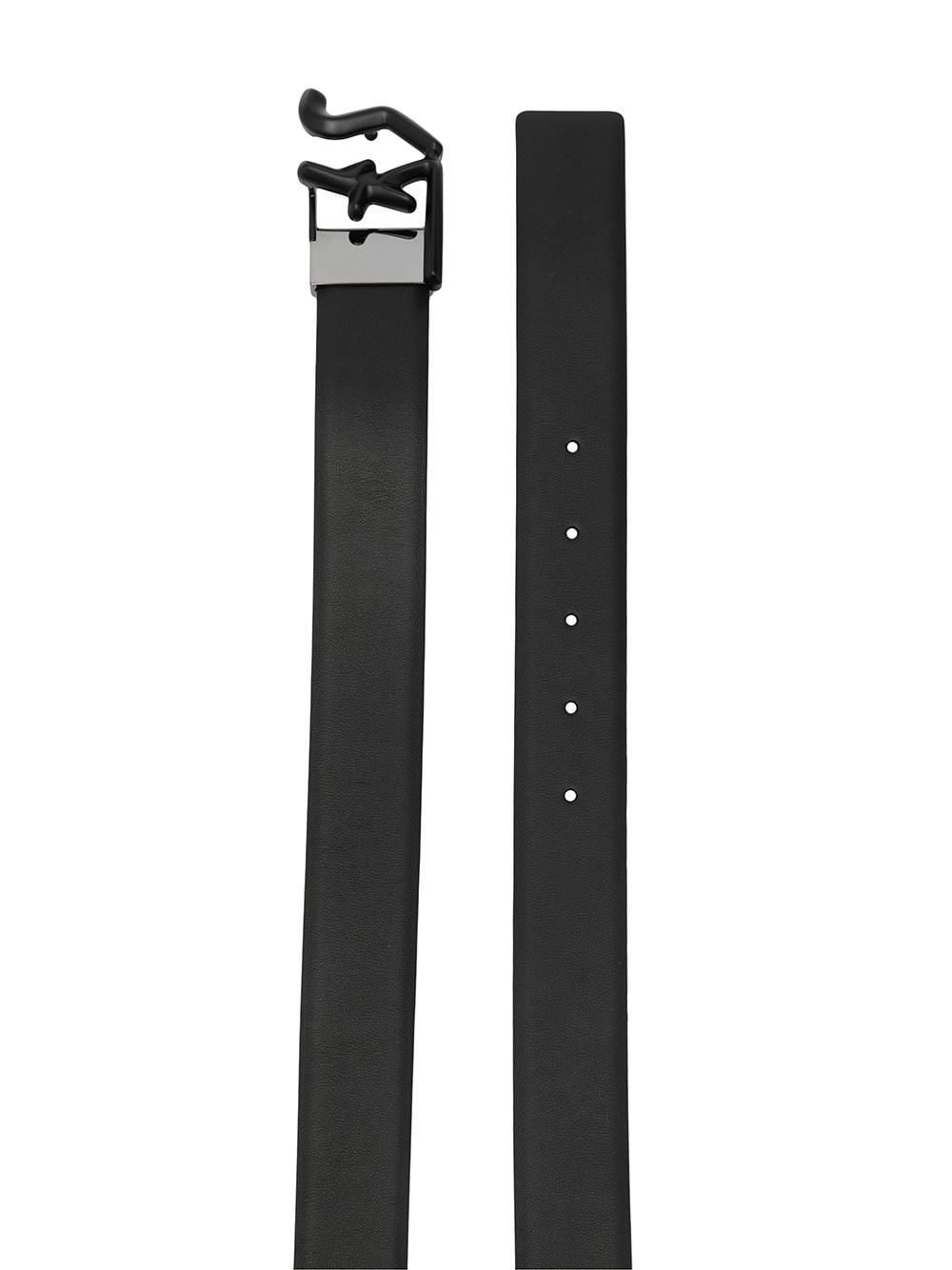 logo-buckle belt - 2