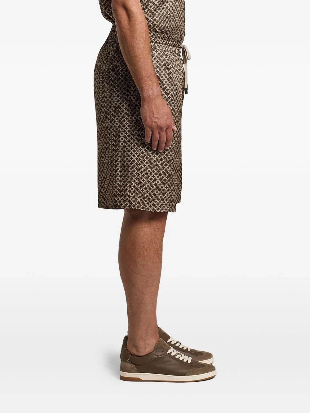drawstring patterned shorts - 1