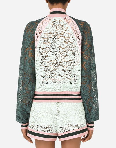 Dolce & Gabbana Lace bomber jacket with contrasting trims outlook