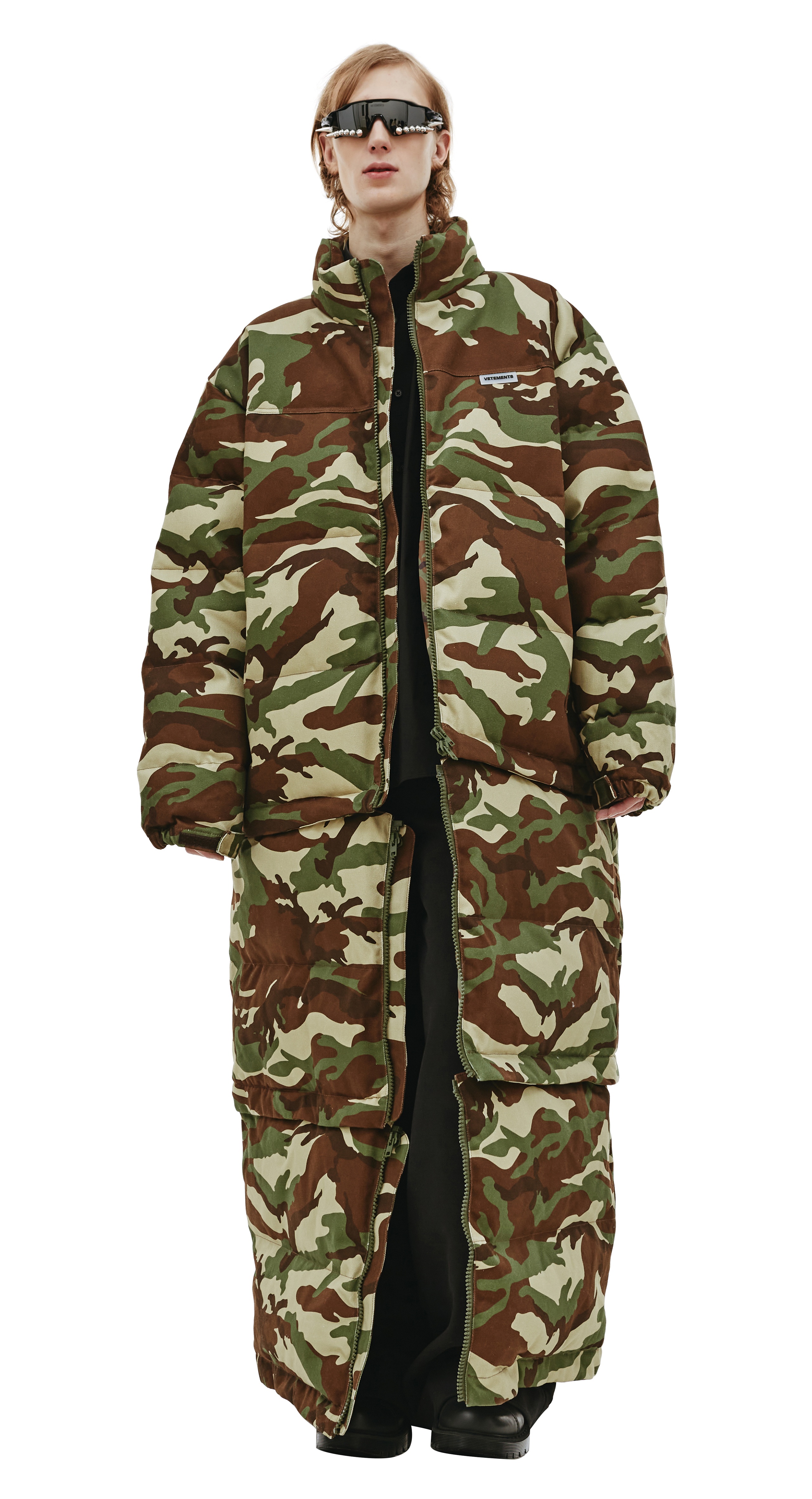 CAMOUFLAGE MAXI PADDED COAT - 3
