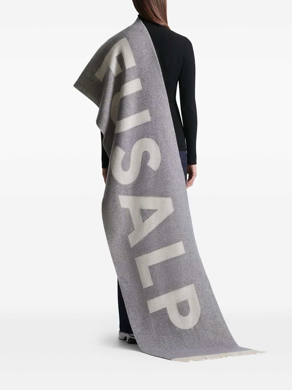 logo-jacquard scarf - 4