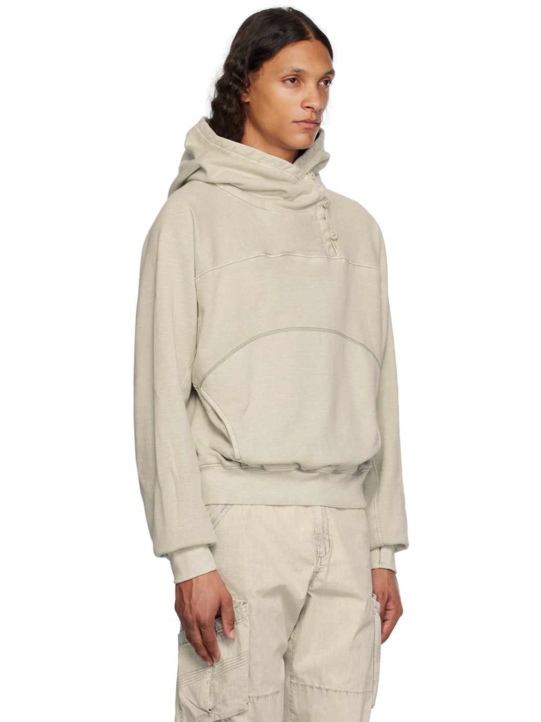 Off-White Button Hoodie - 2