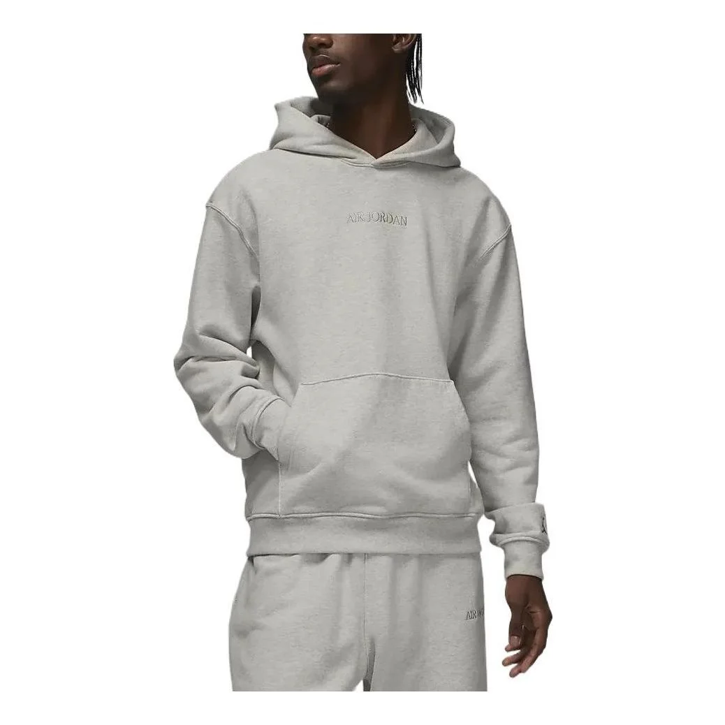 Air Jordan Wordmark Fleece Hoodie 'Grey' FJ1967-050 - 1