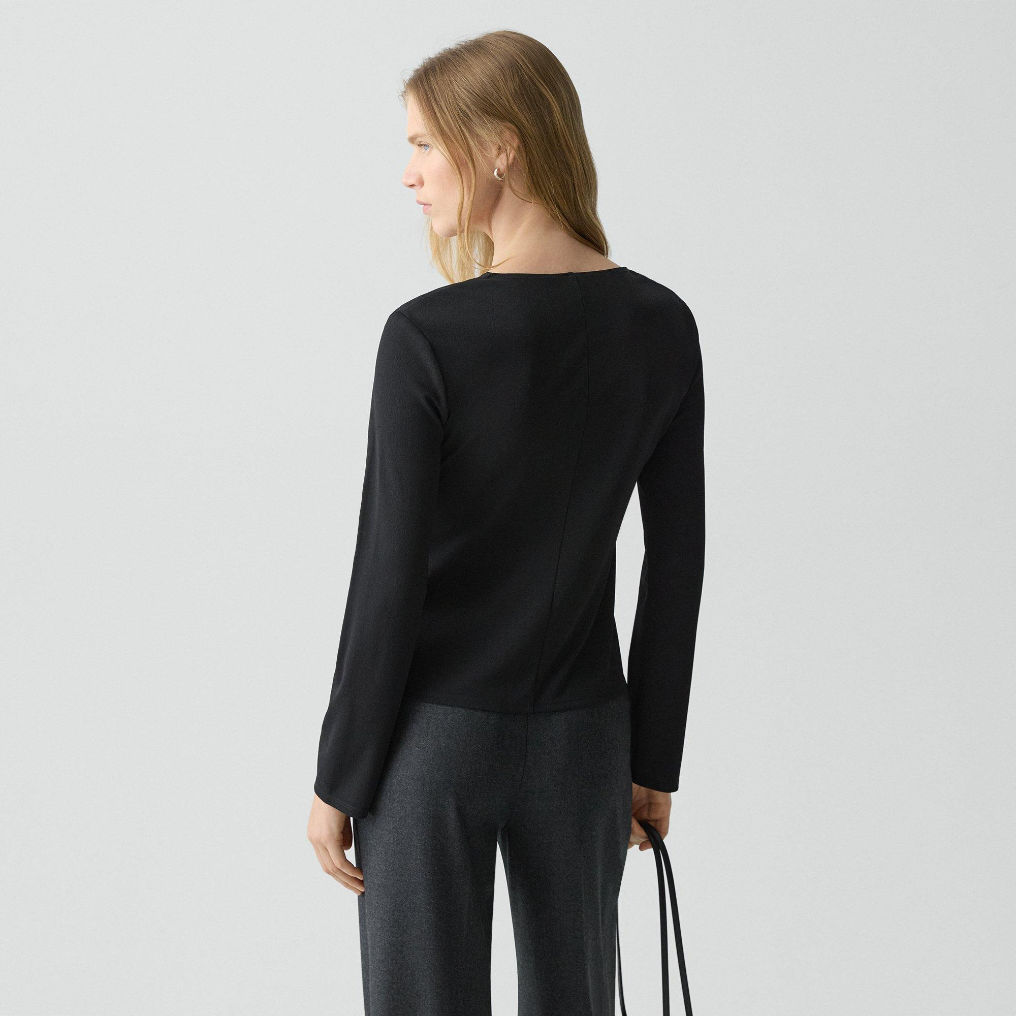 Gathered Top in Crepe Jersey - 4