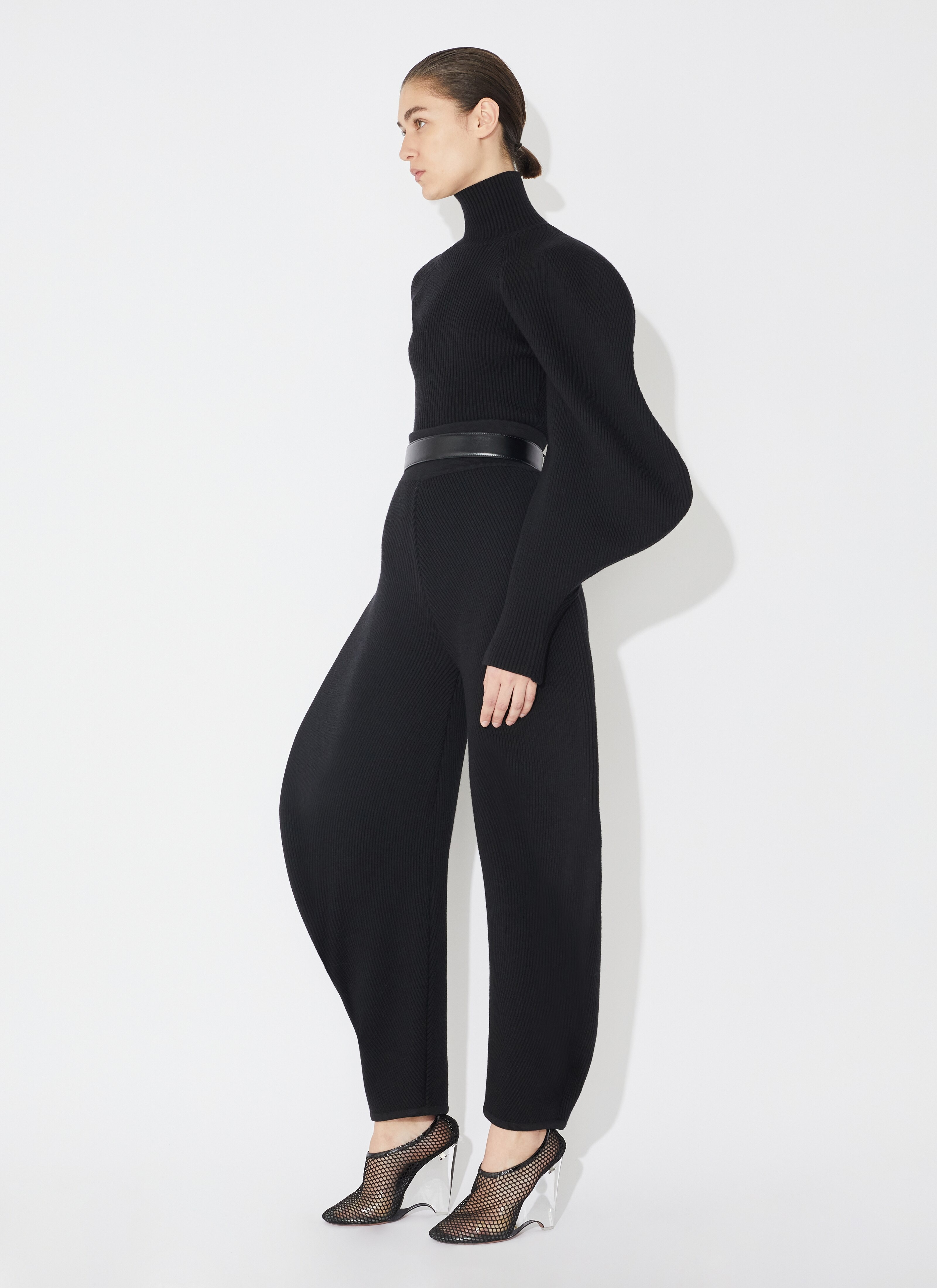 ROUND RIB KNIT PANT - 4