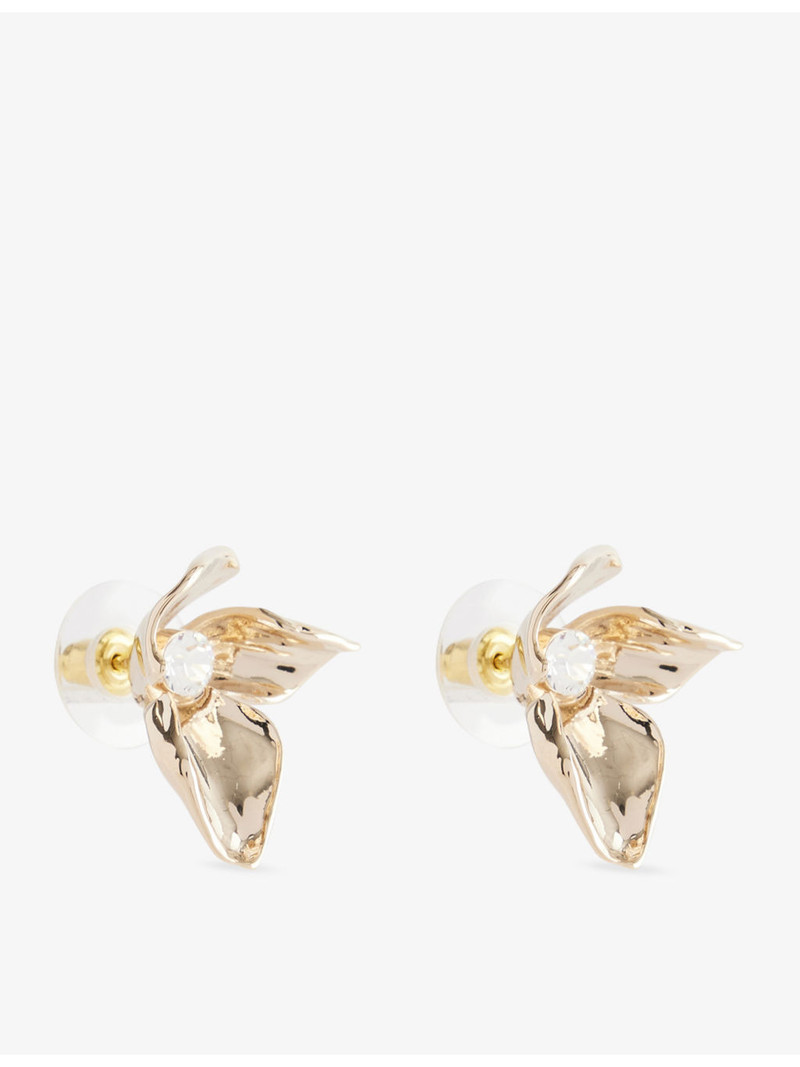 Erdem Flower Small Brass Earrings outlook