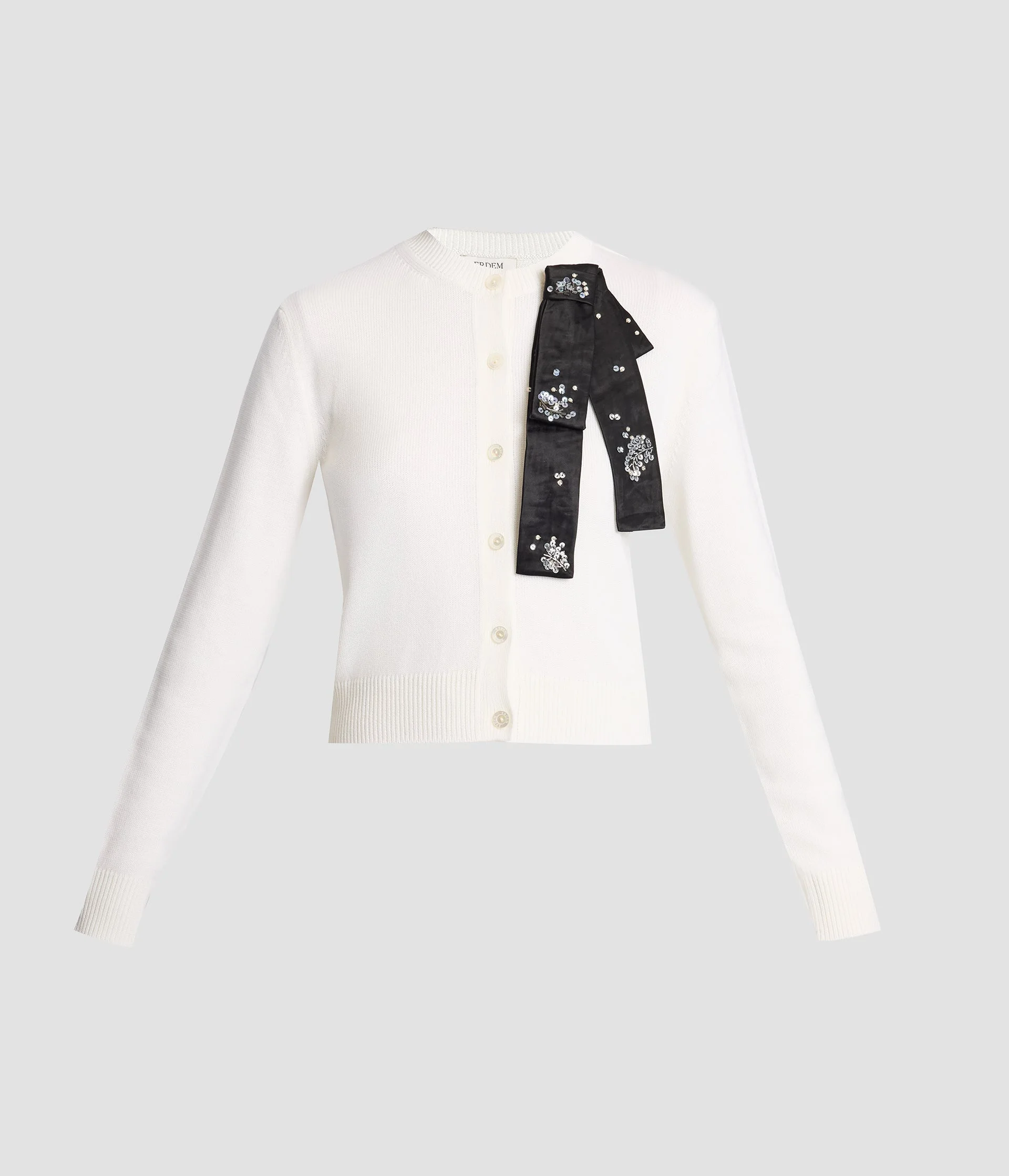 EMBELLISHED MERINO WOOL CARDIGAN - 1
