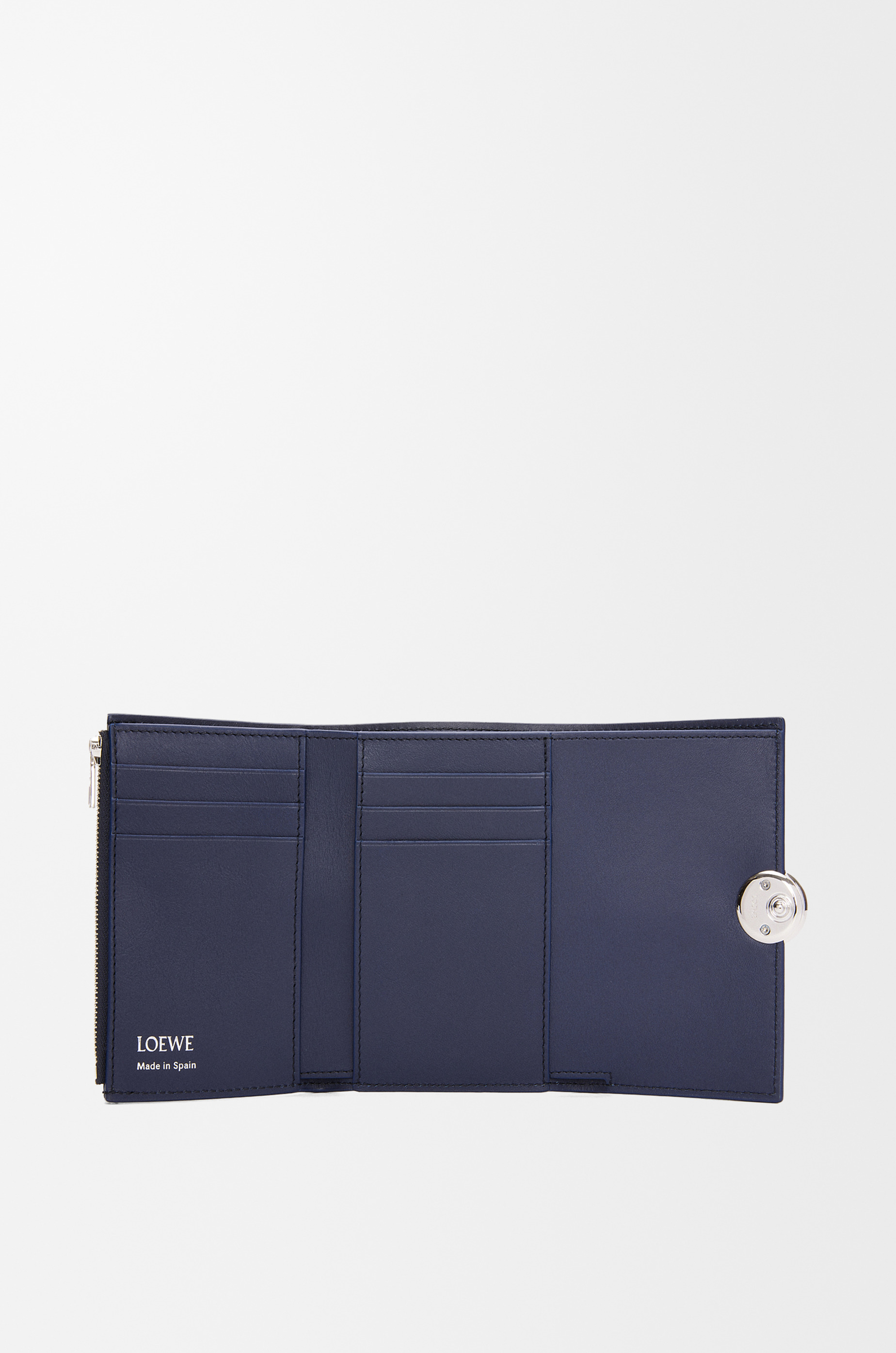 Pebble small vertical wallet in shiny nappa calfskin - 2