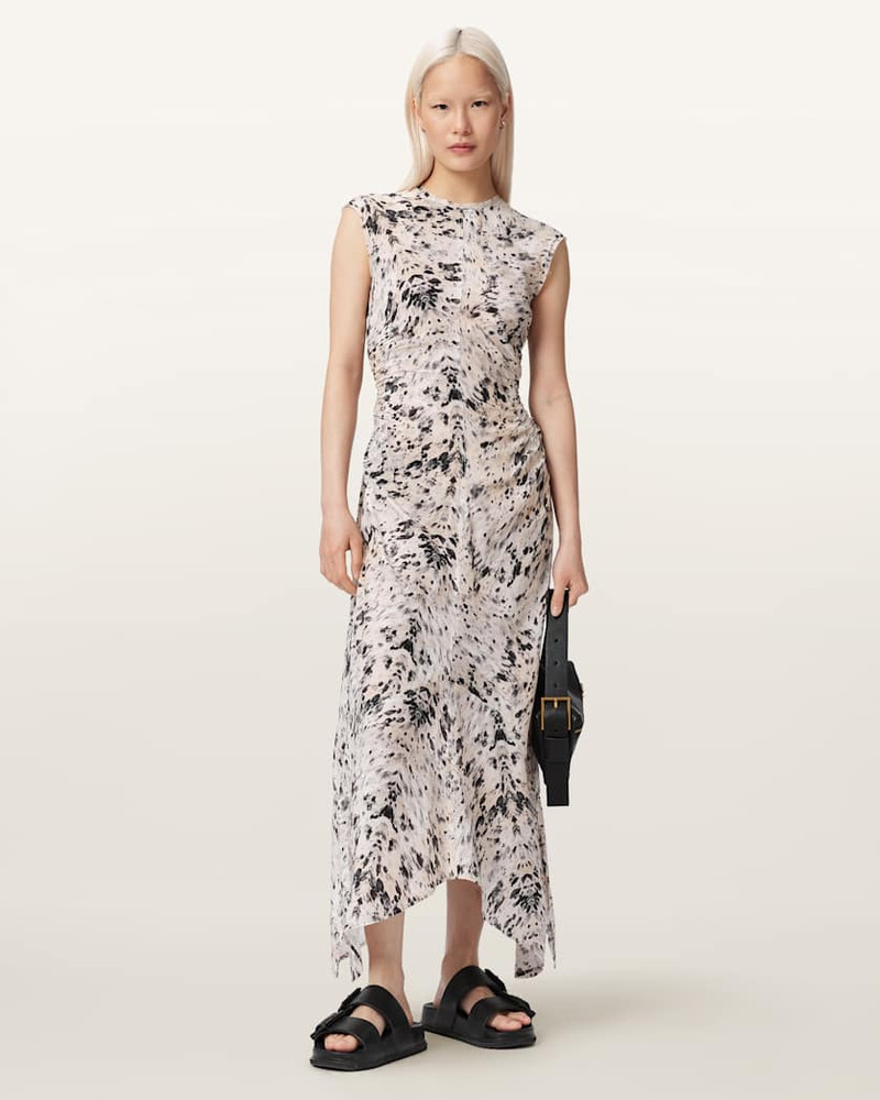 ALLSAINTS NOOR ASYMMETRIC SLEEVELESS MAXI DRESS outlook
