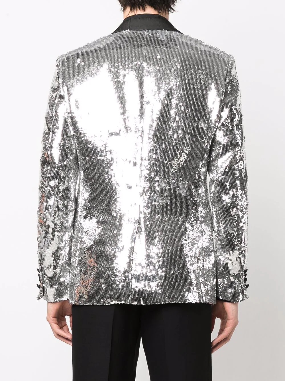 sequin-embellished single-breasted blazer - 4