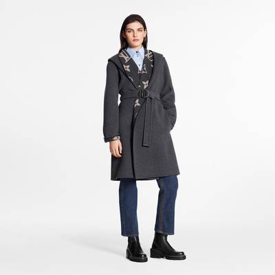 Louis Vuitton Hooded Wrap Coat With Belt outlook