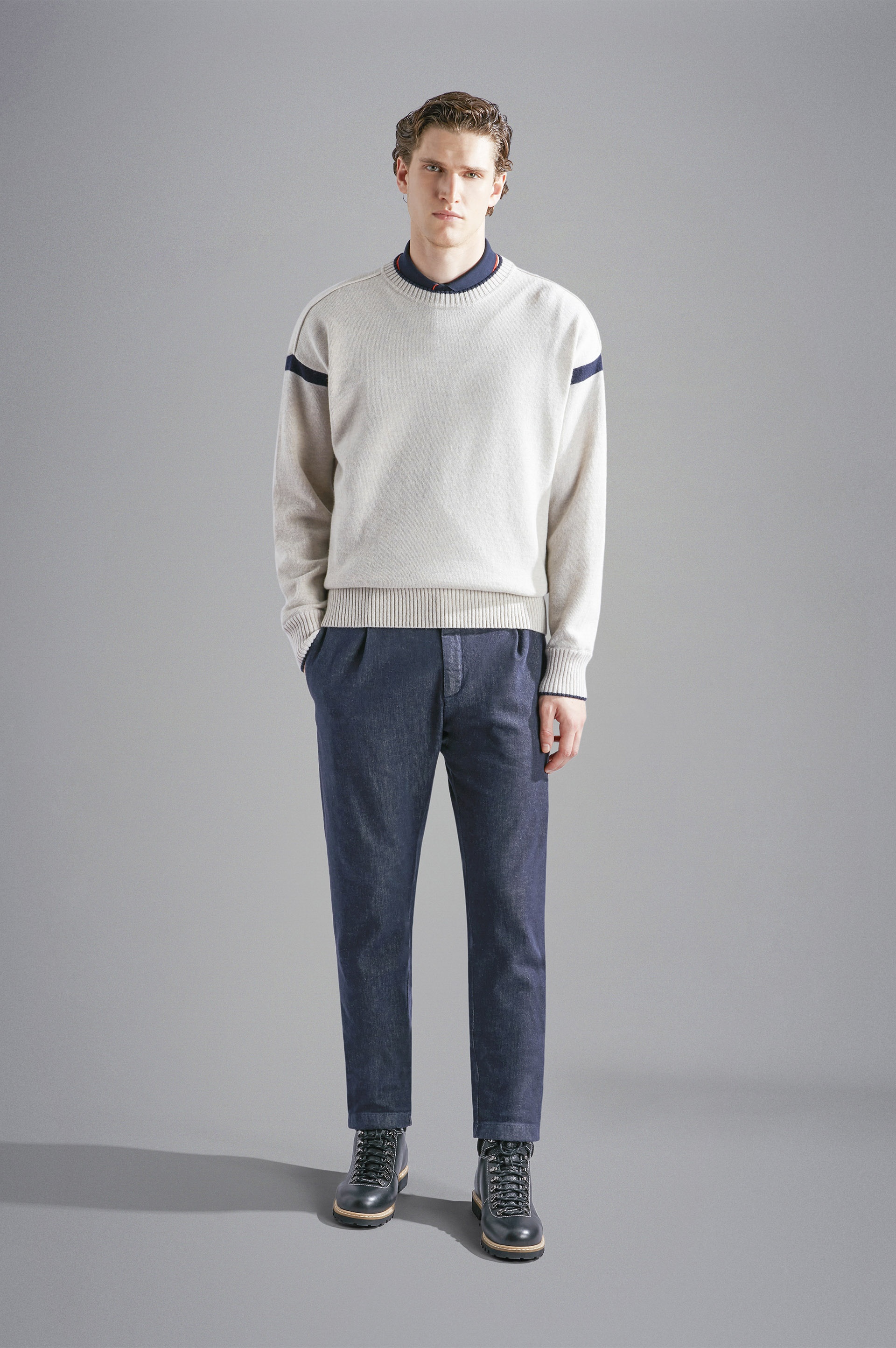 COTTON STRETCH CHINO TROUSERS - 2