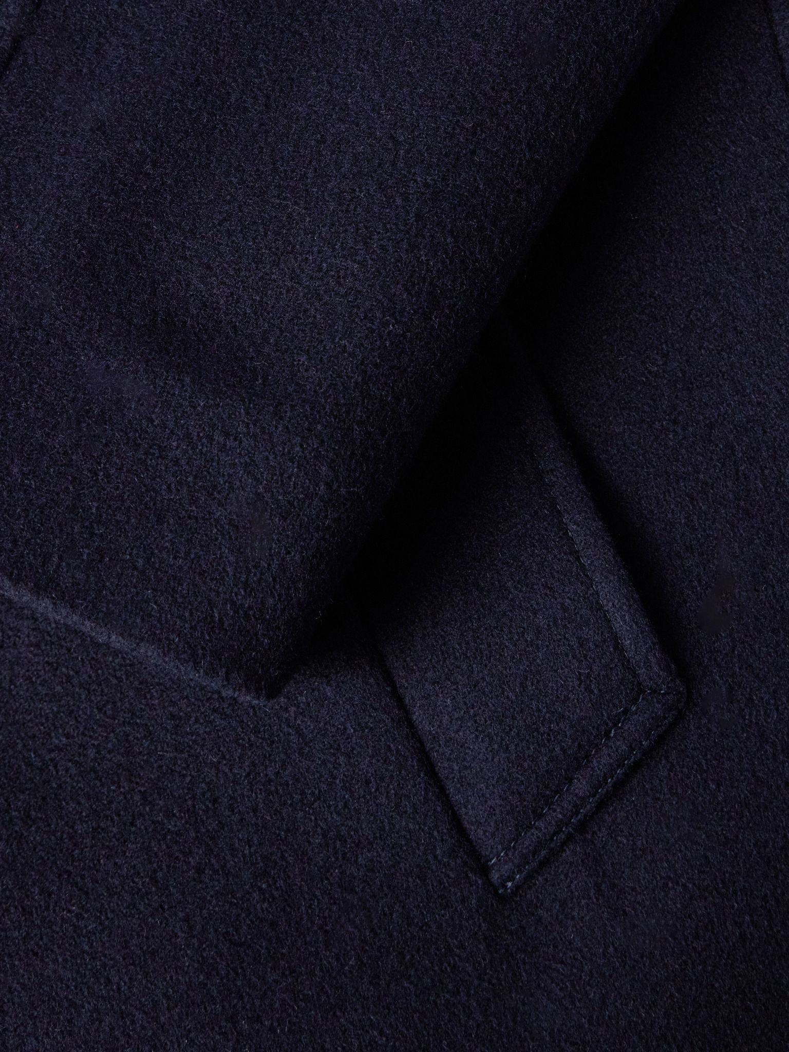 Daito Shawl-Collar Double-Faced Cashmere Coat Navy - 5
