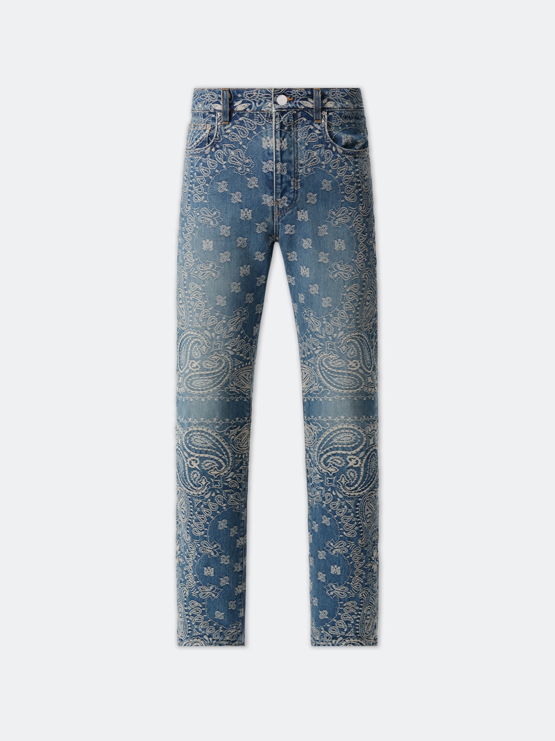 BANDANA JACQUARD STRAIGHT JEAN - 1