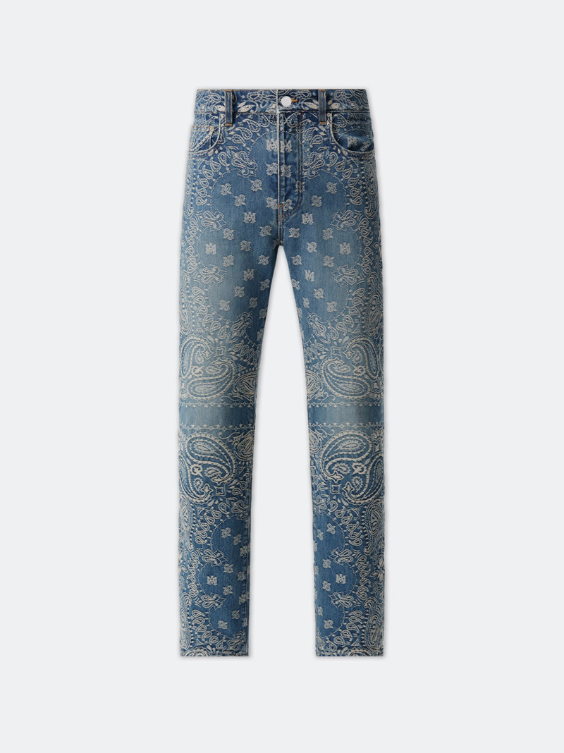 BANDANA JACQUARD STRAIGHT JEAN - 1