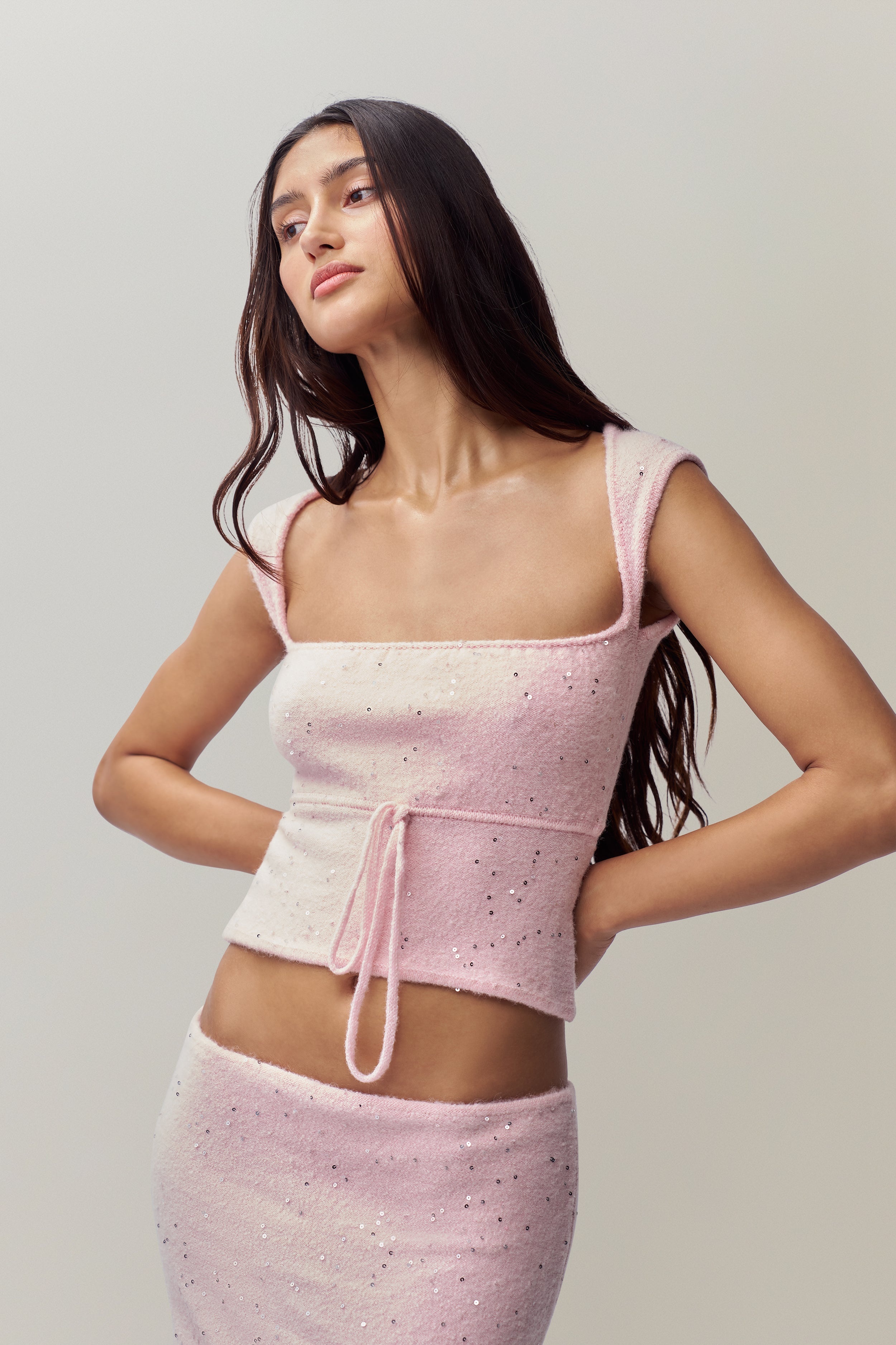 MIKI SEQUIN KNIT TOP - 1
