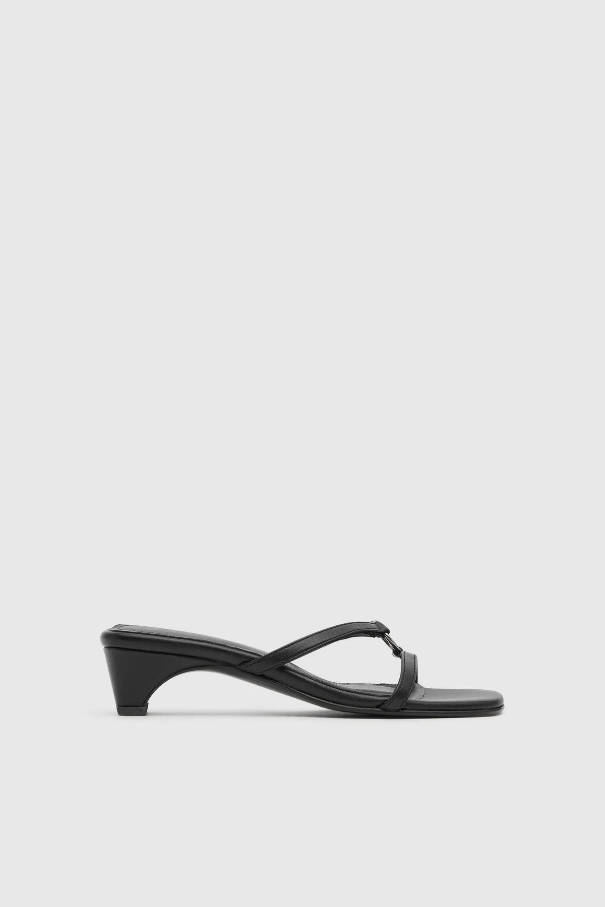 Multi Strap Heel - Black - 1