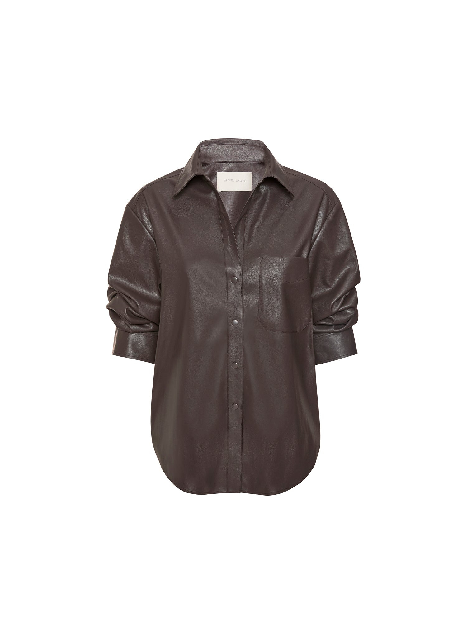 The Pia Vegan Leather Shirt - 2