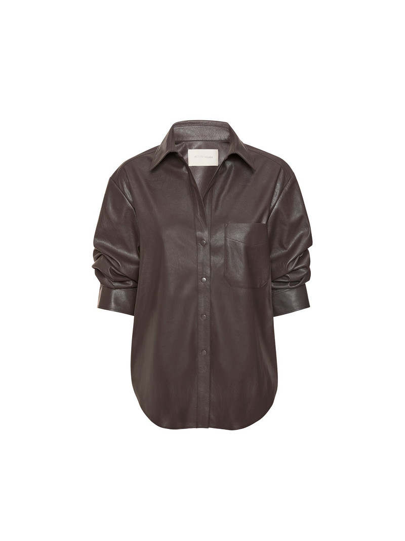 BROCHU WALKER The Pia Vegan Leather Shirt outlook