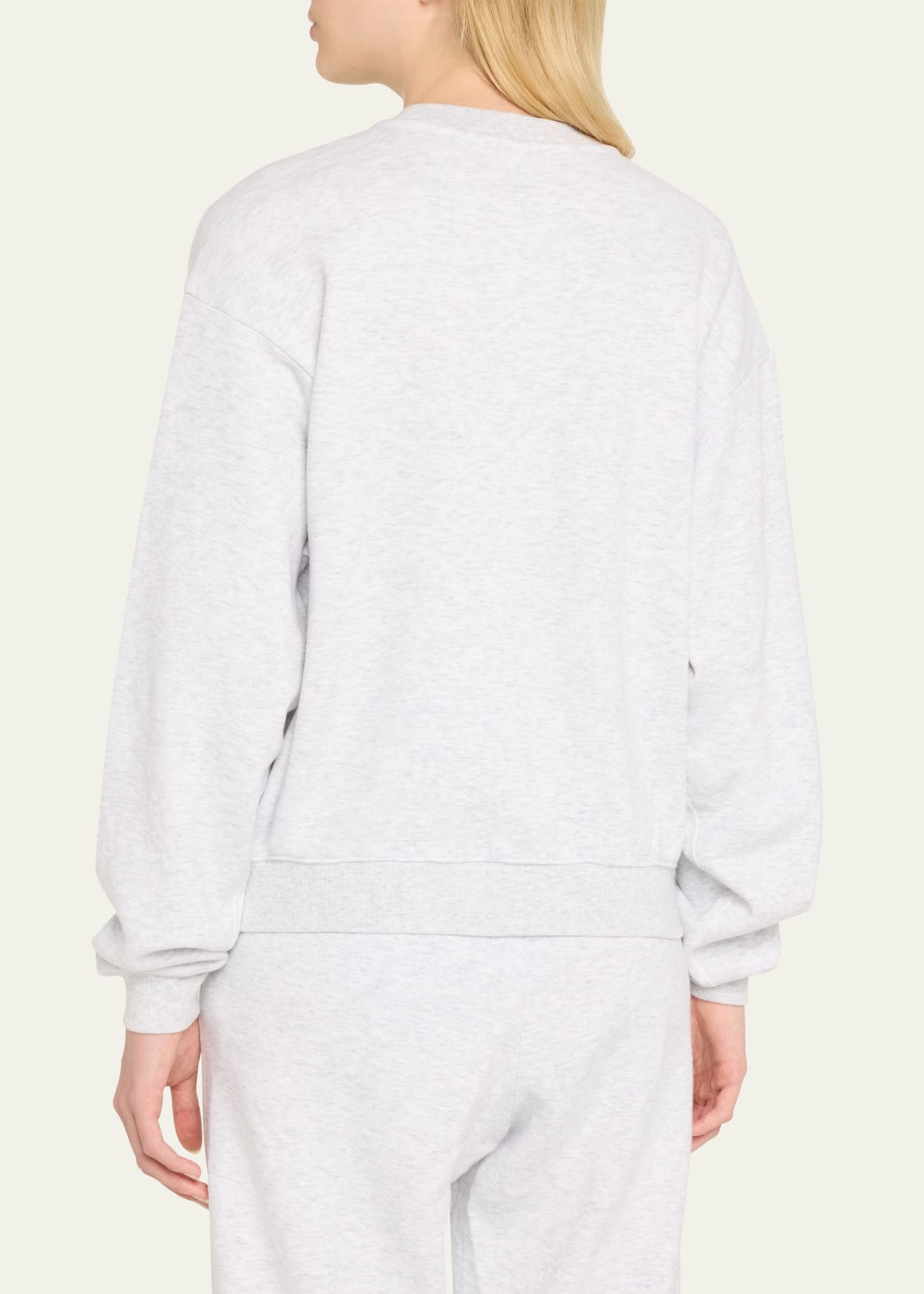 Cotton Fleece Crewneck Pullover - 3