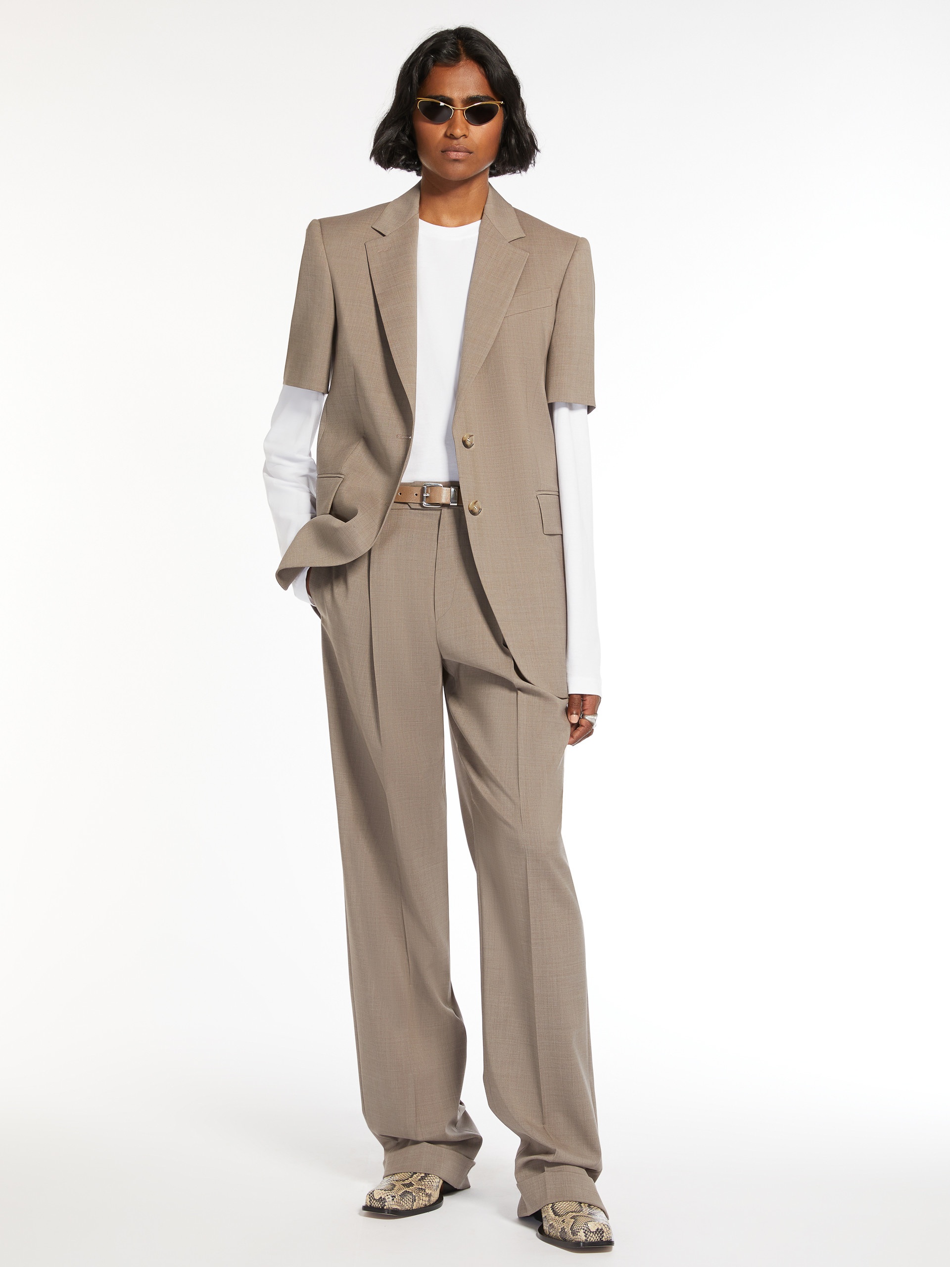パンツ Sportmax Cappuccino Wool Ferito Pant Sportmax Cappuccino wool Ferito pant | gebnegozionline