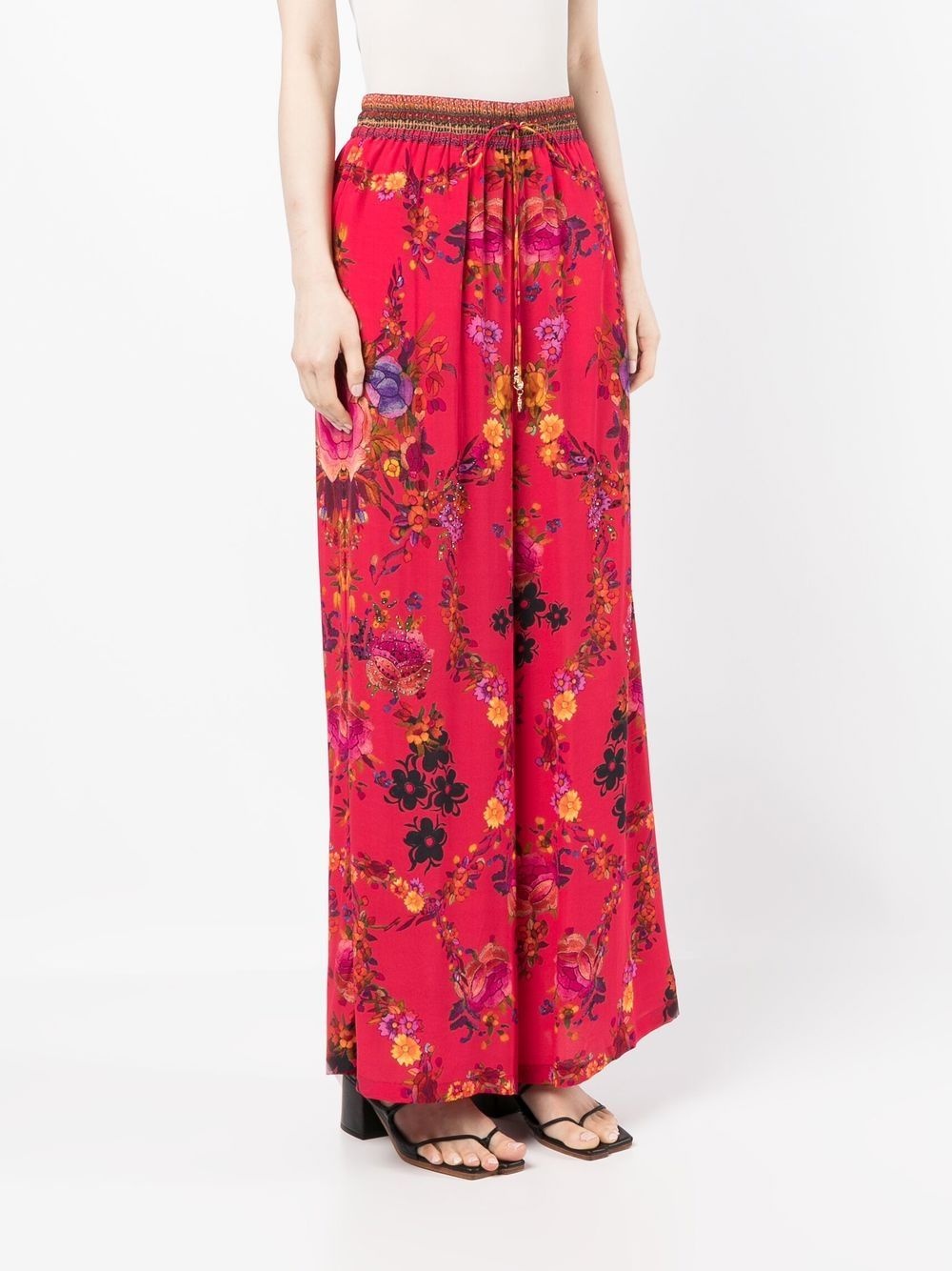 View From The Veil floral-print silk pants - 3