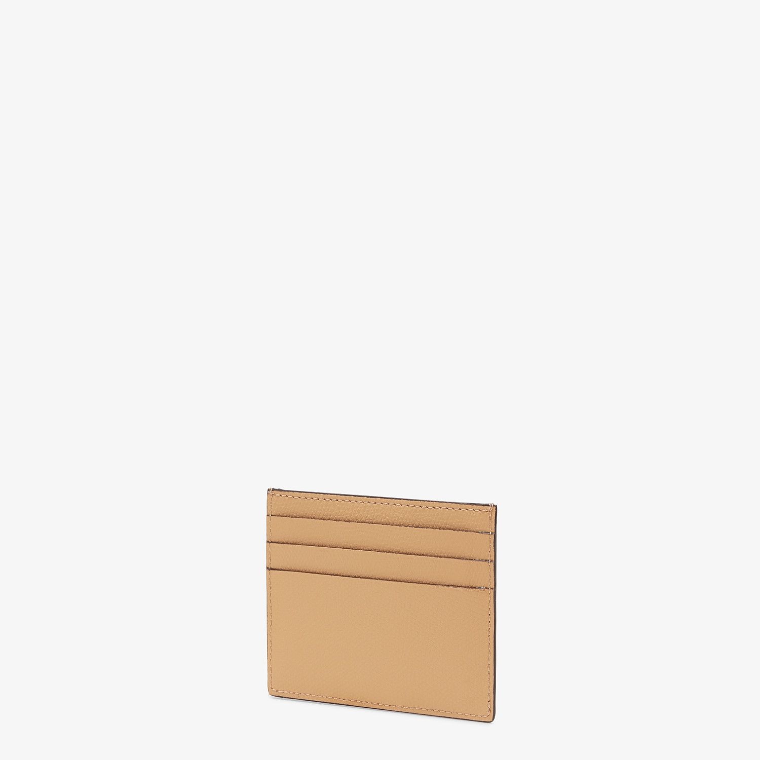 Brown leather flat business card holder - 2