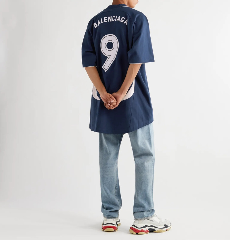 BALENCIAGA Oversized Logo-Print Cotton-Jersey T-Shirt outlook