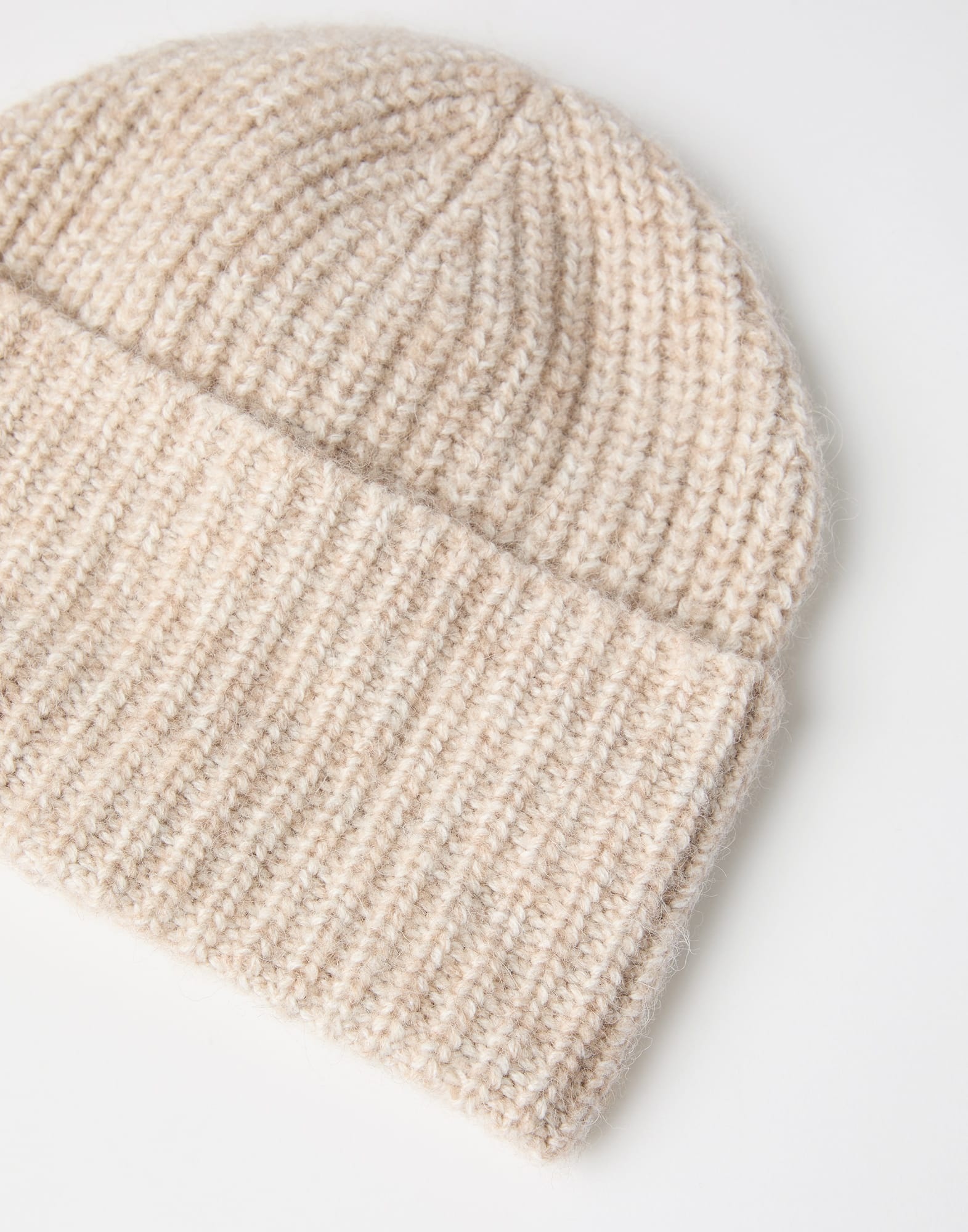 Virgin wool, alpaca and cashmere rib knit beanie - 2