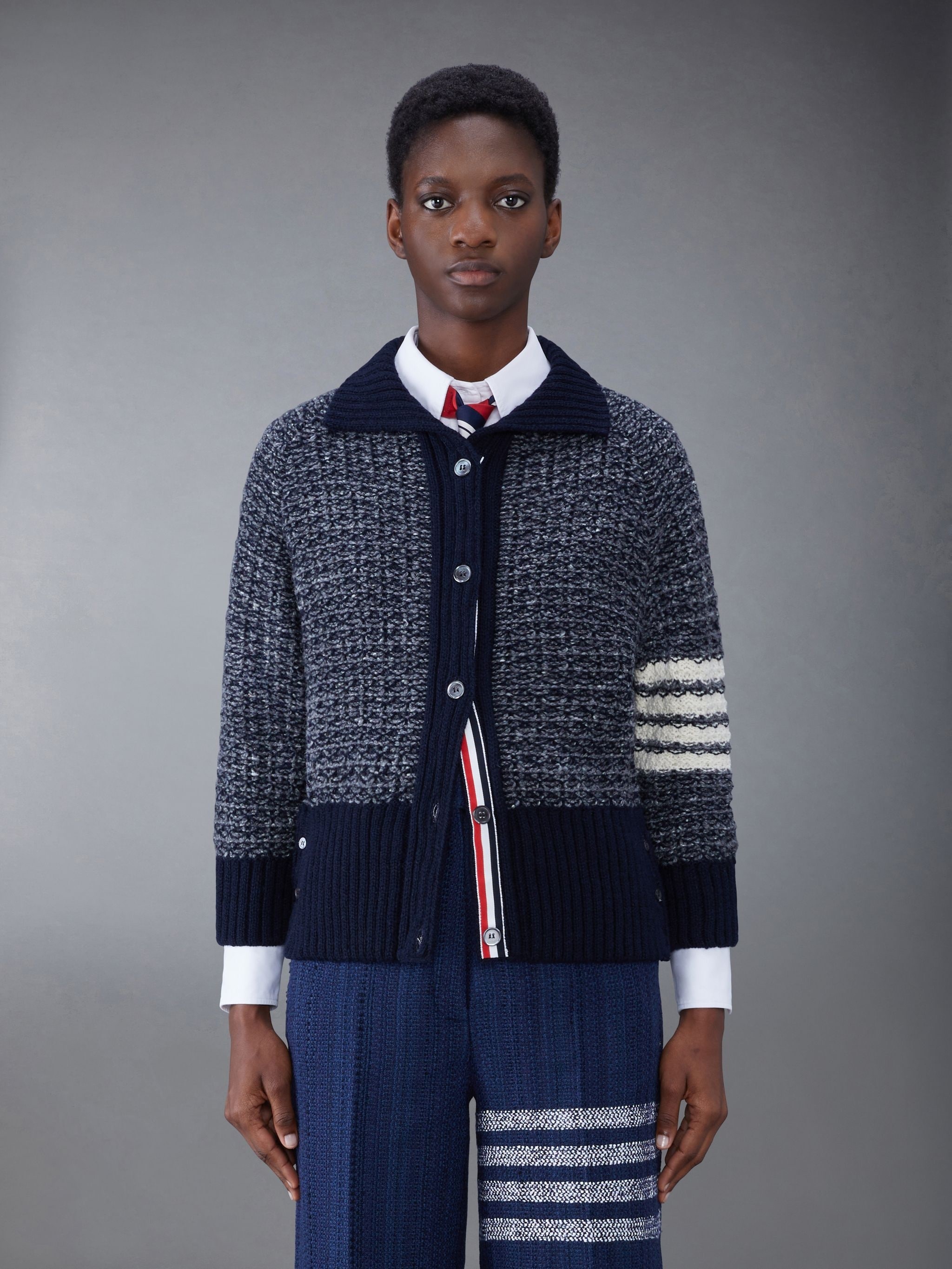 Thom Browne 4-Bar Stripe cardigan - Blue