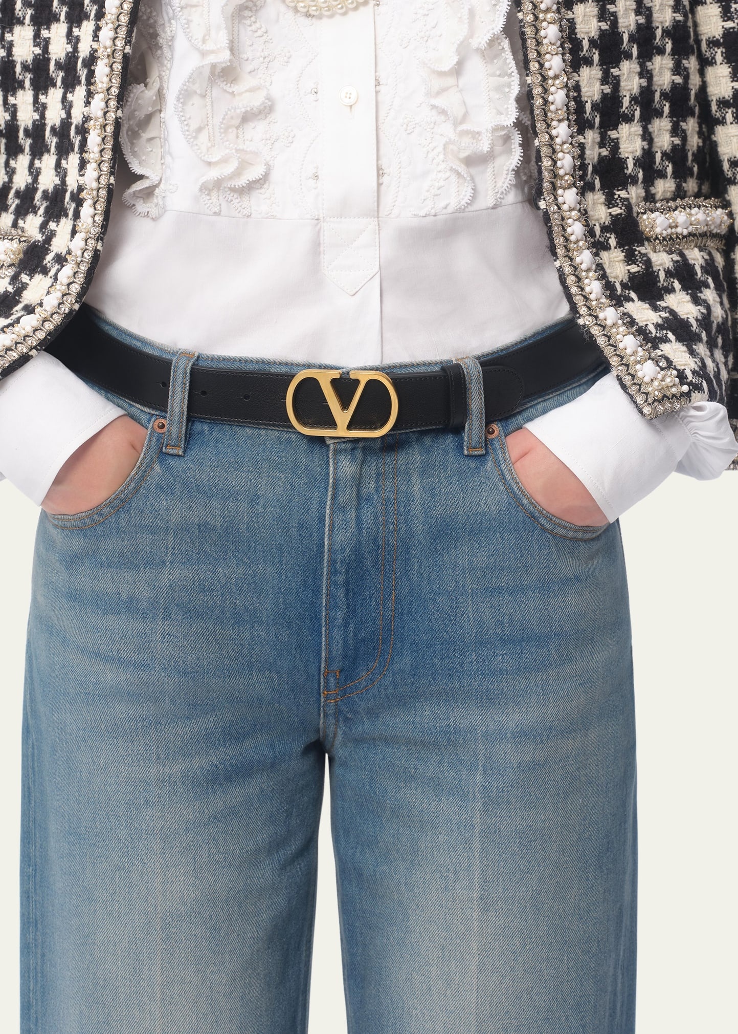 VLOGO Signature Leather Belt - 2