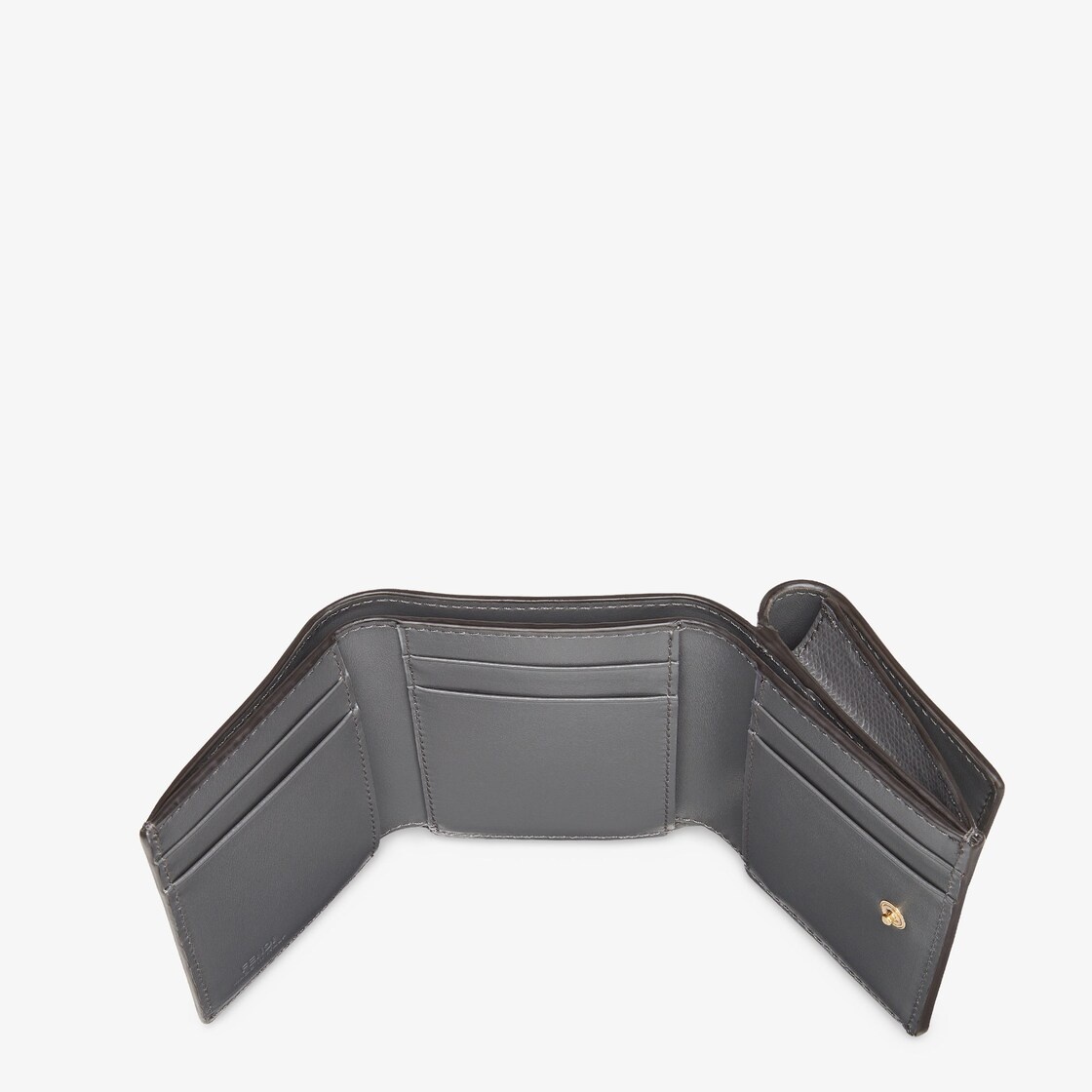 Fendi O’Lock medium tri-fold wallet. Divided into six card slots, a bill compartment and a coin pock - 4