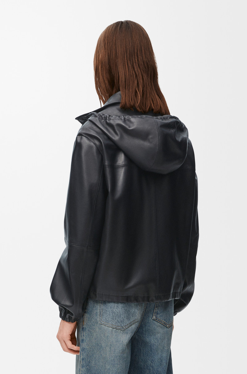 Hooded jacket in nappa lambskin 4