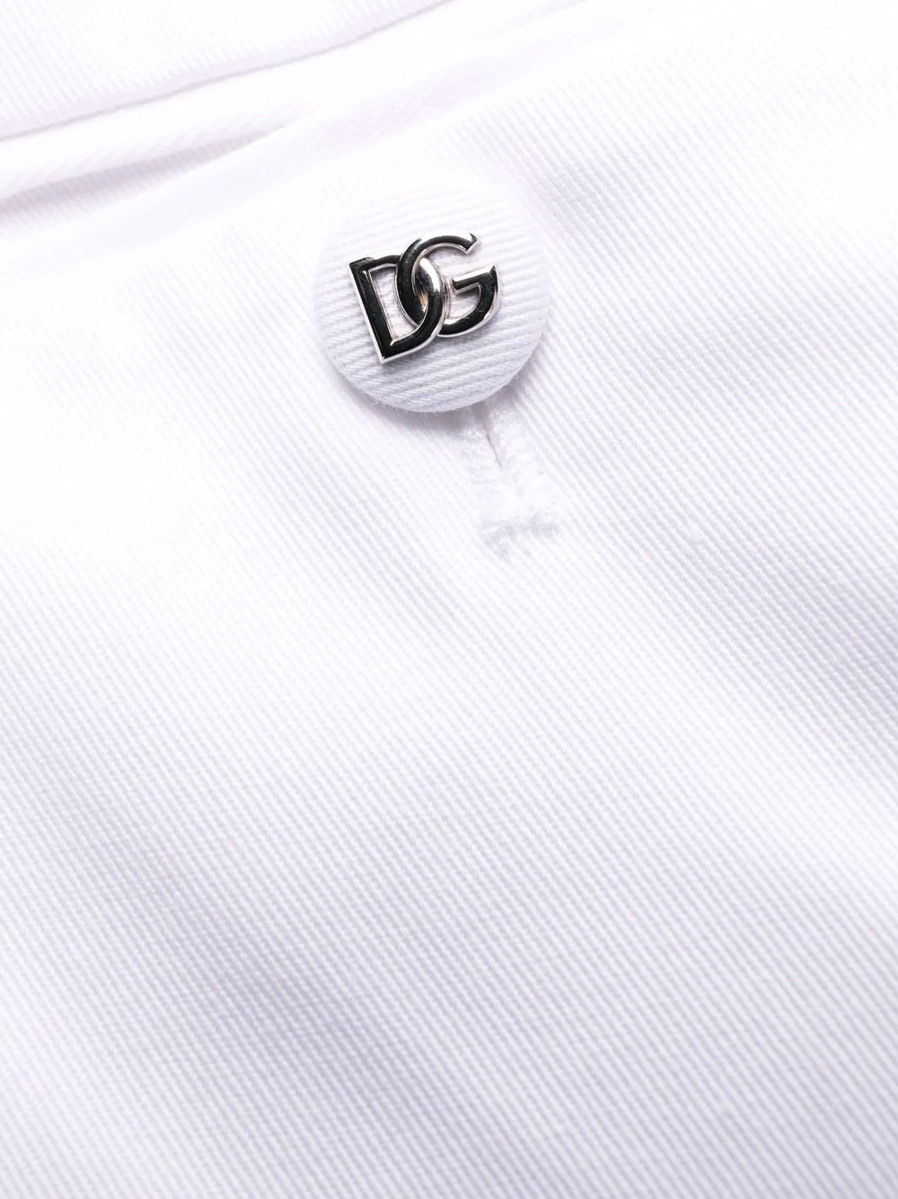 logo-buttons wide leg cropped trousers - 7