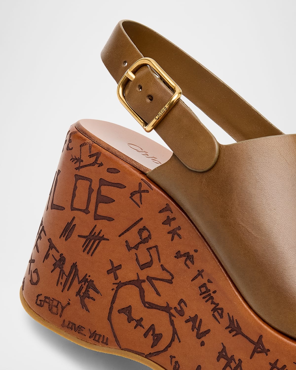 Maxime Leather Slingback Platform Sandals - 6