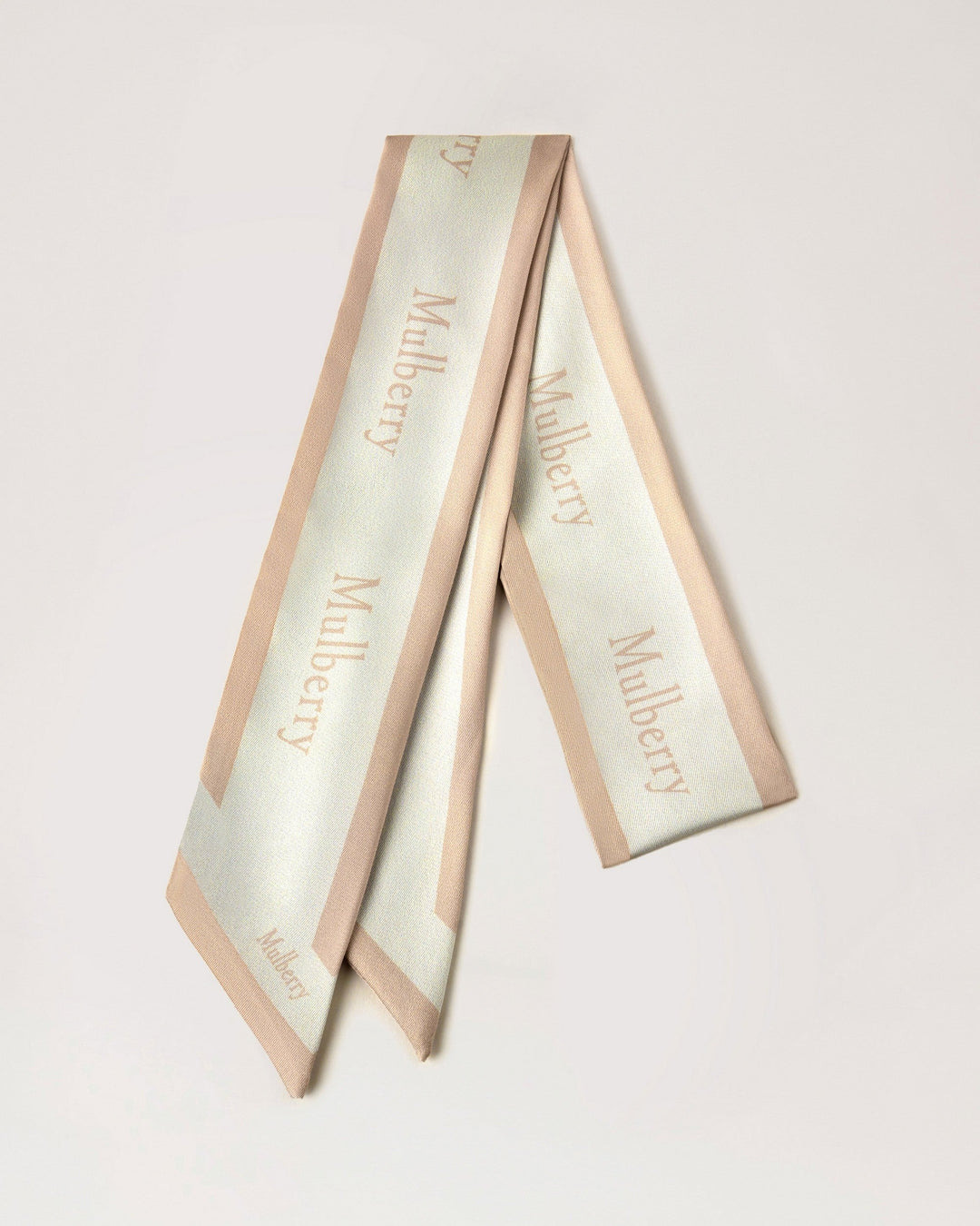 Skinny Scarf Logo Boarder Maple & Chalk Recycled Polyester - 1