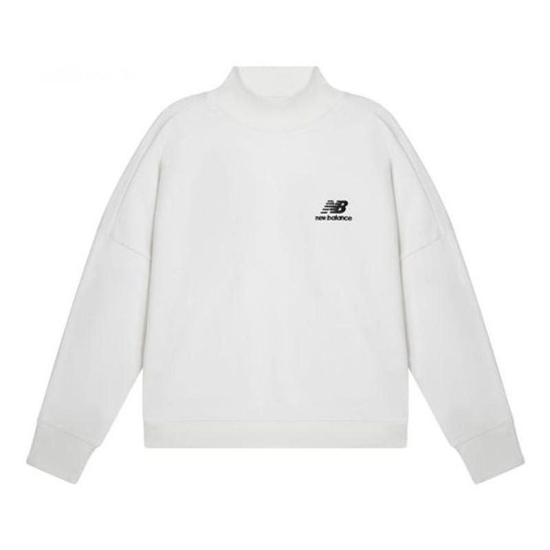(WMNS) New Balance x JHI Logo Printed Pullover 'White Black' NCA89012-IV - 1