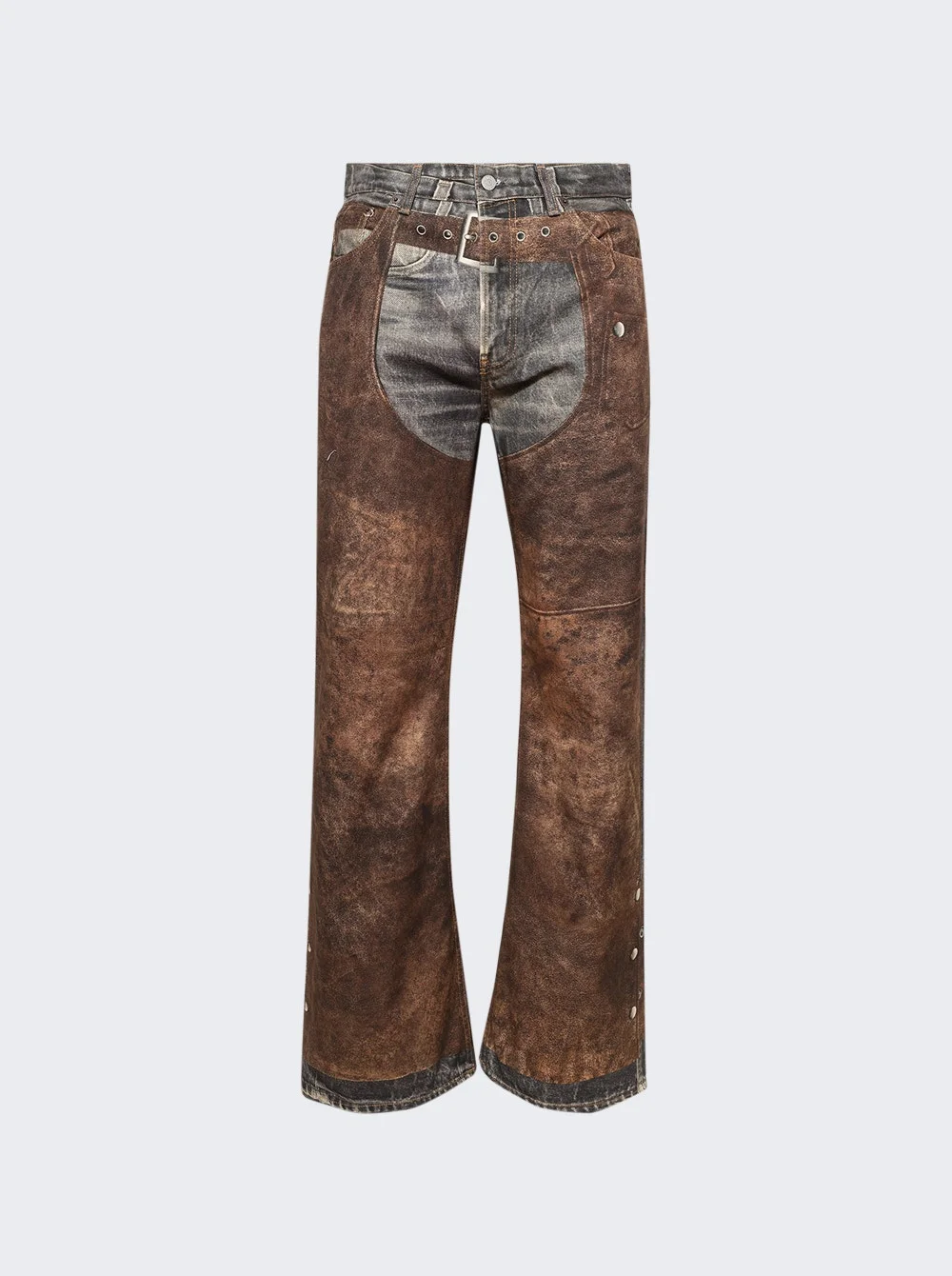 Printed Jeans Brown - 1