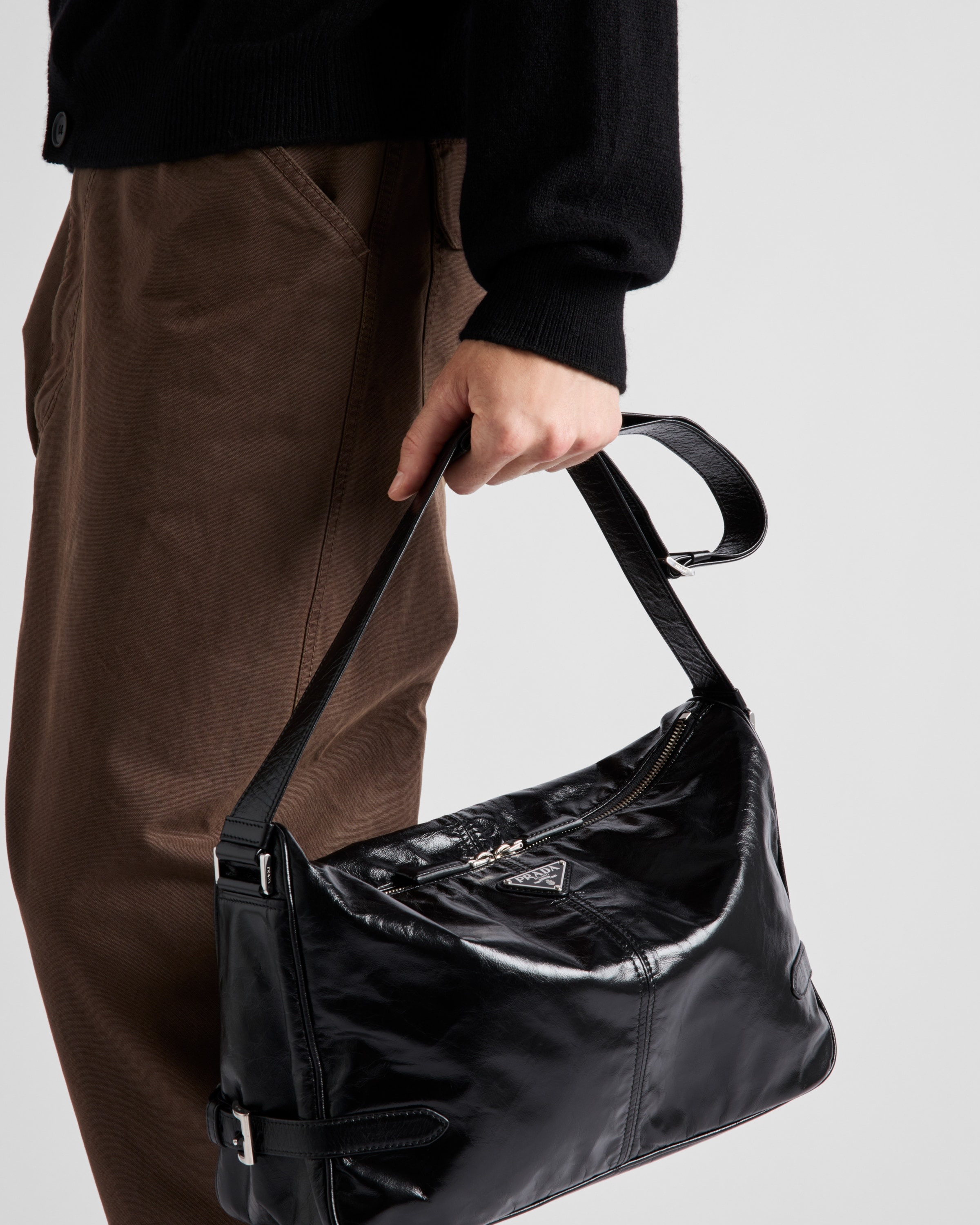 PRADA★Brushed leather shoulder bag ショルダーバッグ★送料込 Prada Leather Shoulder Bag | Saks Fifth Avenue