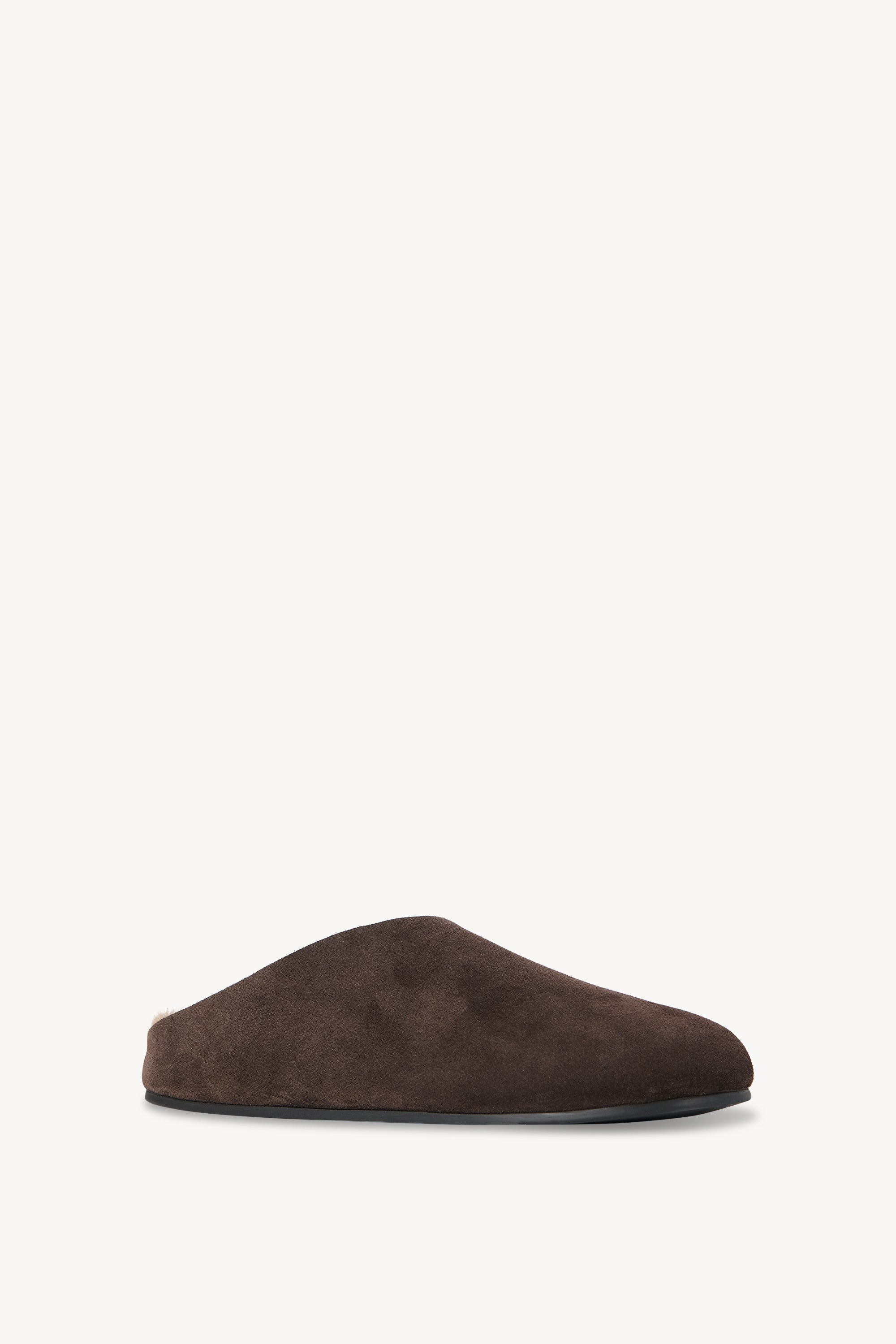 Hudson Slide in Suede and Shearling - 2