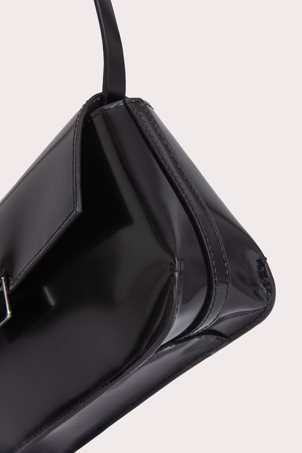 TILDA POCHETTE BLACK SEMI PATENT LEATHER - 8