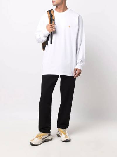 Carhartt logo-patch straight-leg trousers outlook