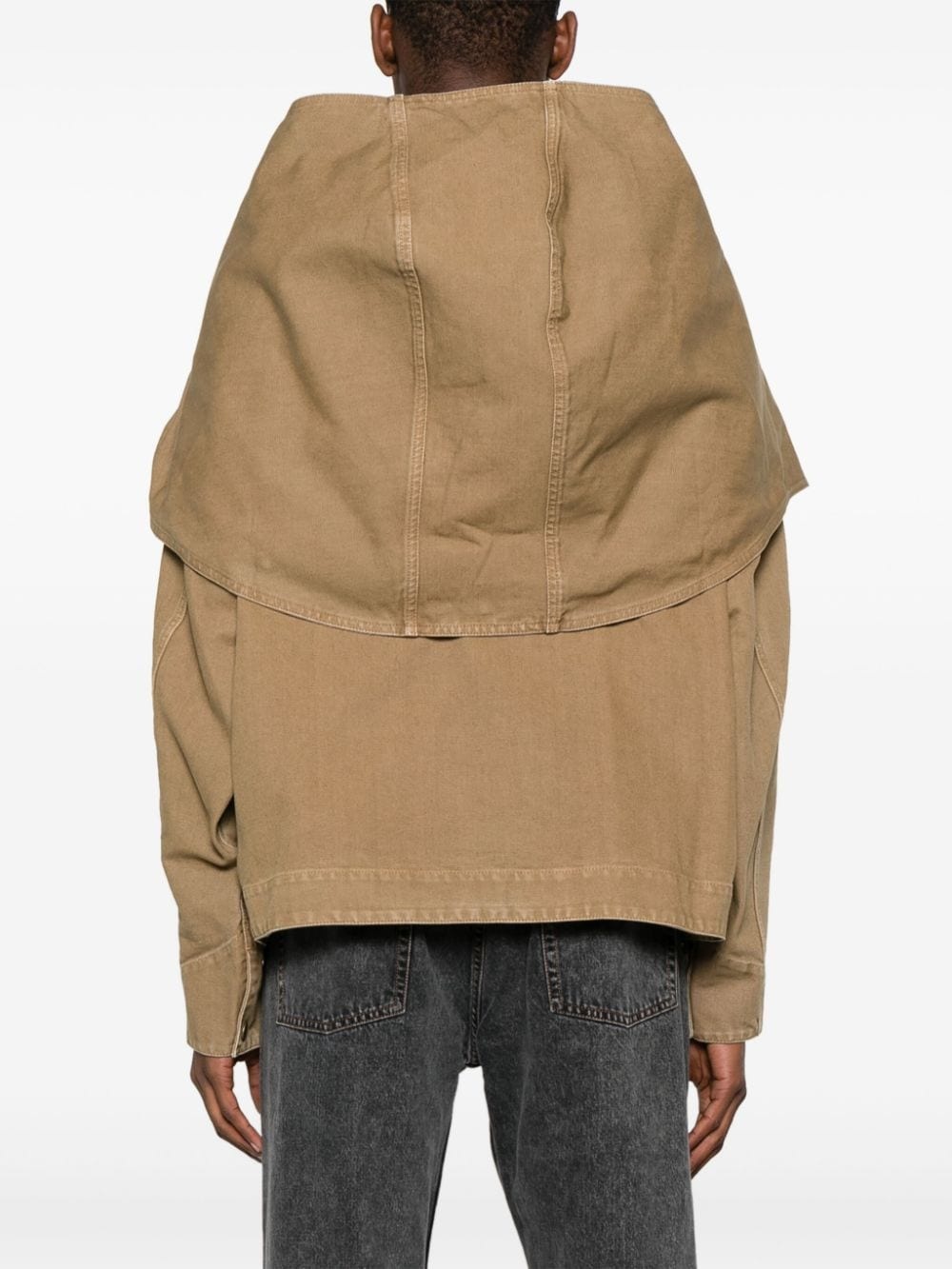 detachable-panel hooded jacket - 5