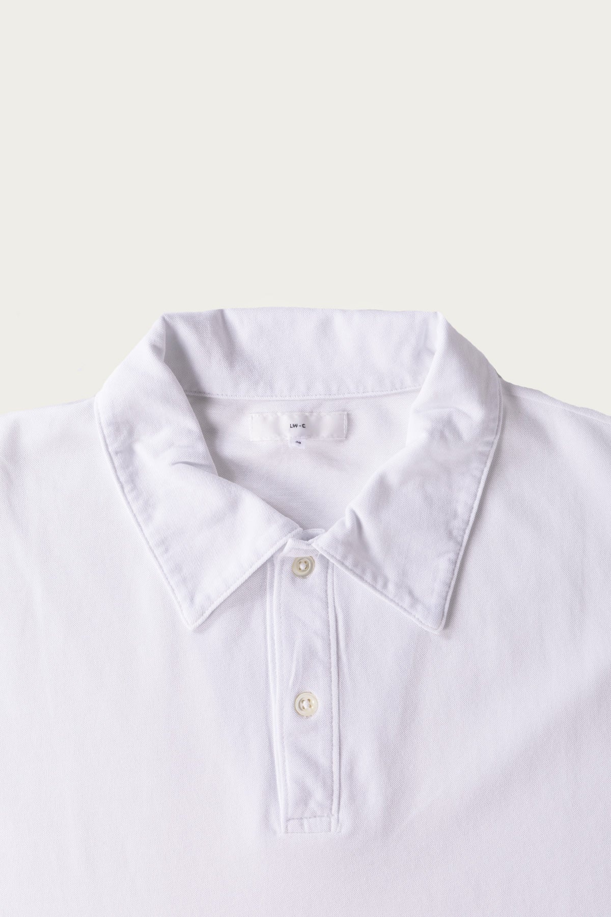 Pique Two Button Polo - White - 2