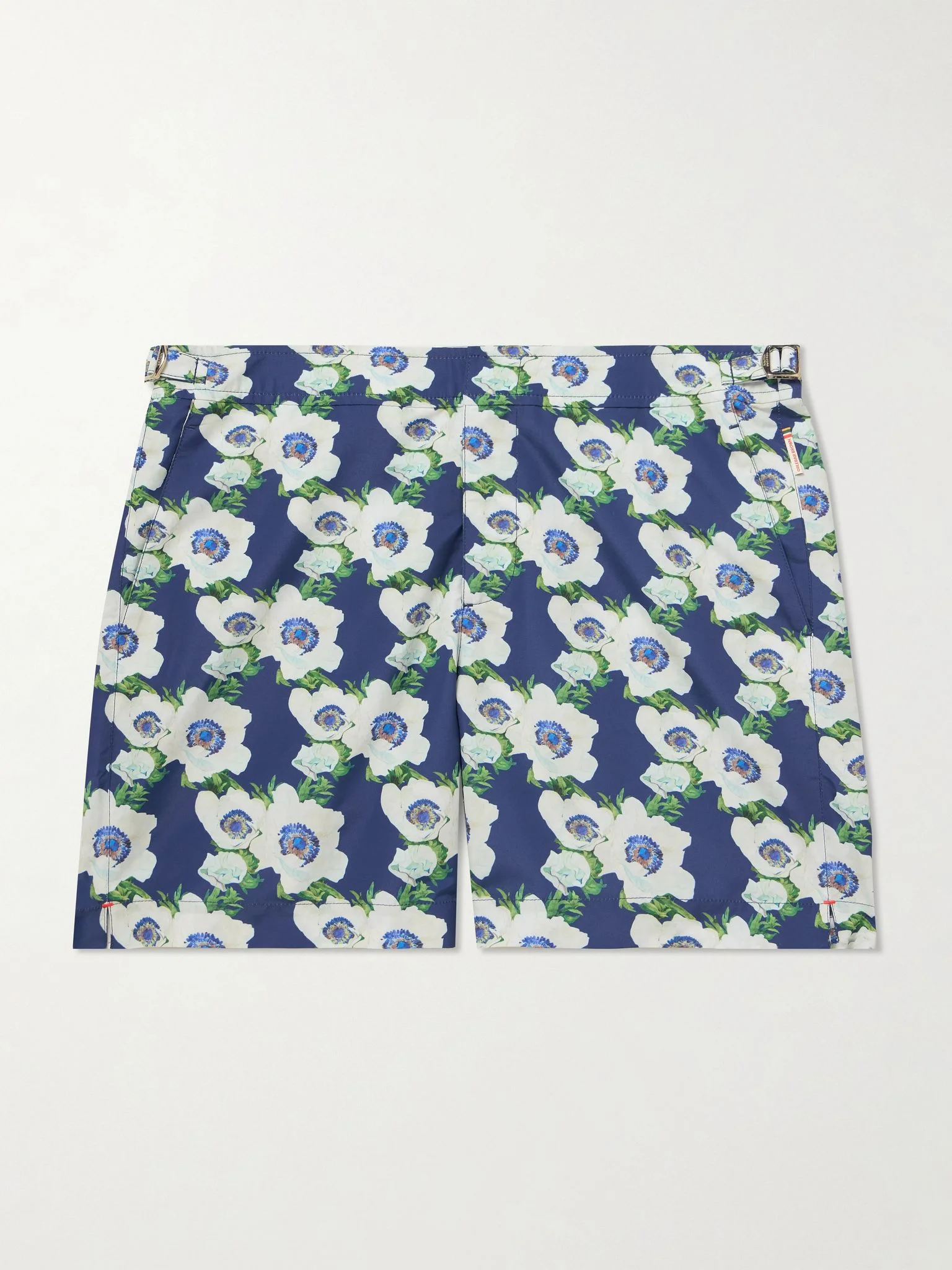 Bulldog Straight-Leg Mid-Length Floral-Print Recycled Swim Shorts Navy - 1