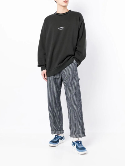 WTAPS logo-print crew neck sweatshirt outlook